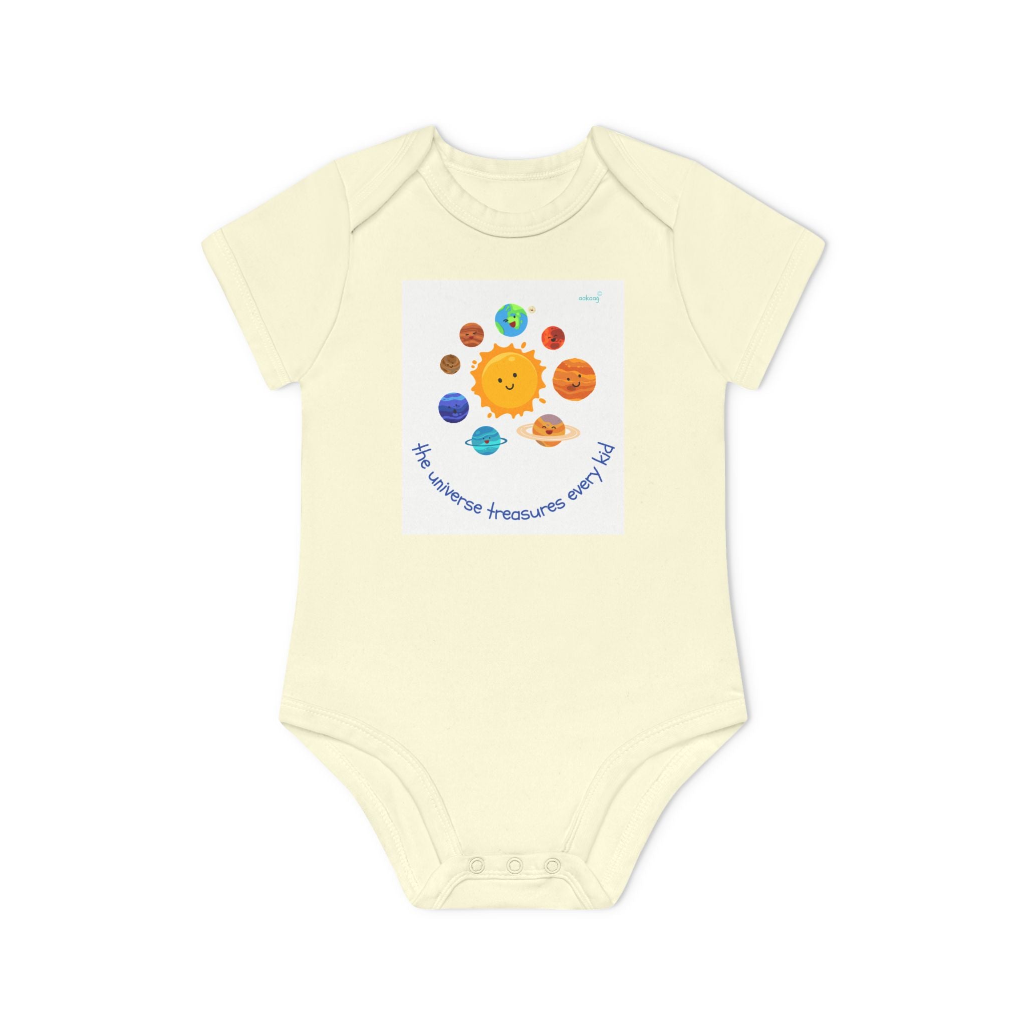 Baby Bodysuit — Cute Solar System & 'You Are the Kind of Good Stuff' Organic Short Sleeve