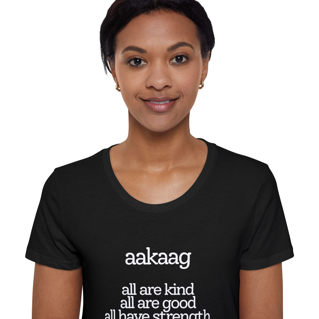 Aakaag 'All Are Kind' Women's Organic T-Shirt — Inclusive Positivity Tee