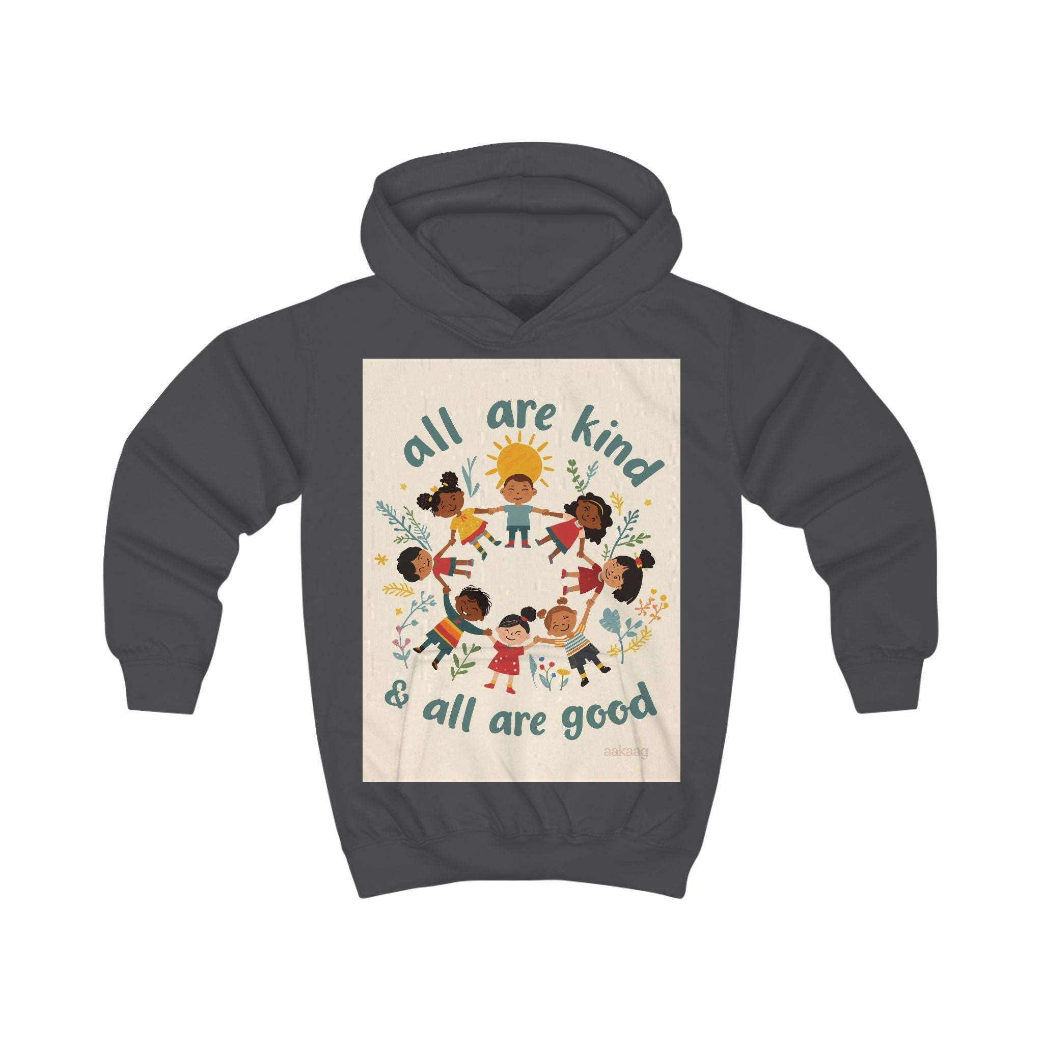 Kids Hoodie — "All Are Kind & All Are Good" Diversity Children’s Pullover