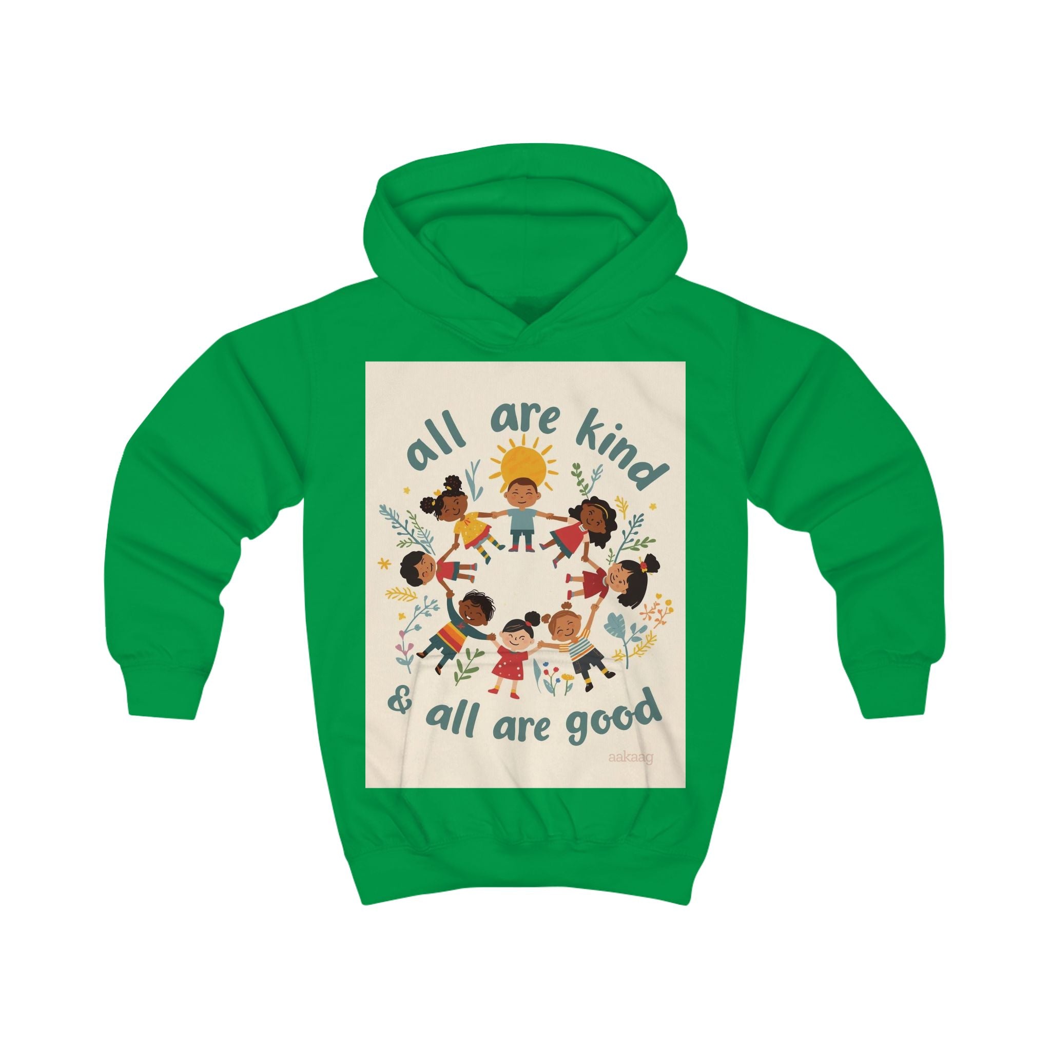 Kids Hoodie — "All Are Kind & All Are Good" Diversity Children’s Pullover