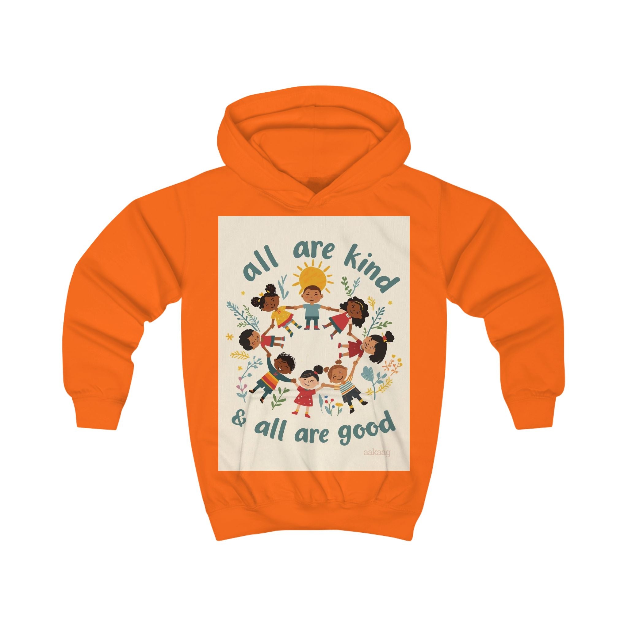 Kids Hoodie — "All Are Kind & All Are Good" Diversity Children’s Pullover