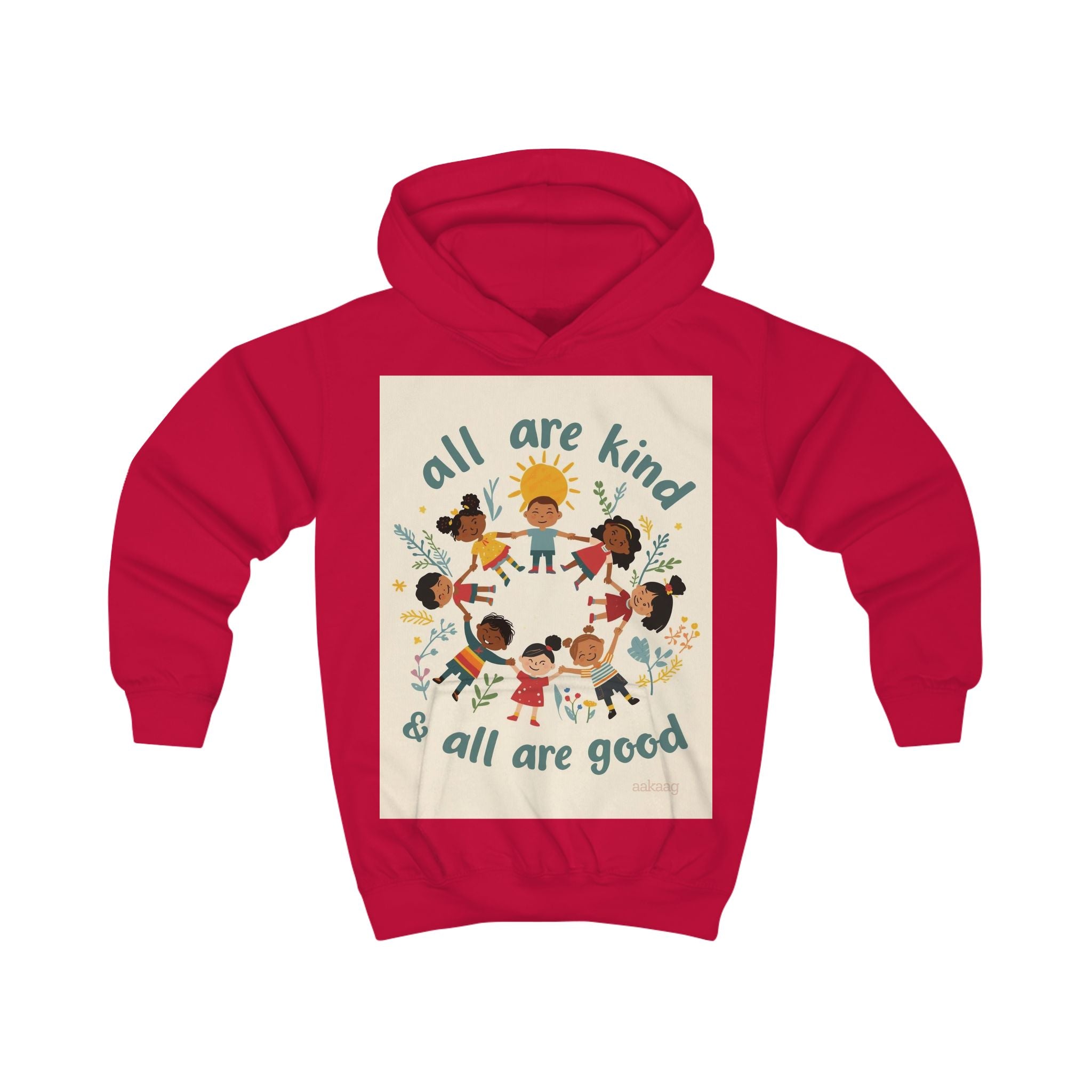 Kids Hoodie — "All Are Kind & All Are Good" Diversity Children’s Pullover