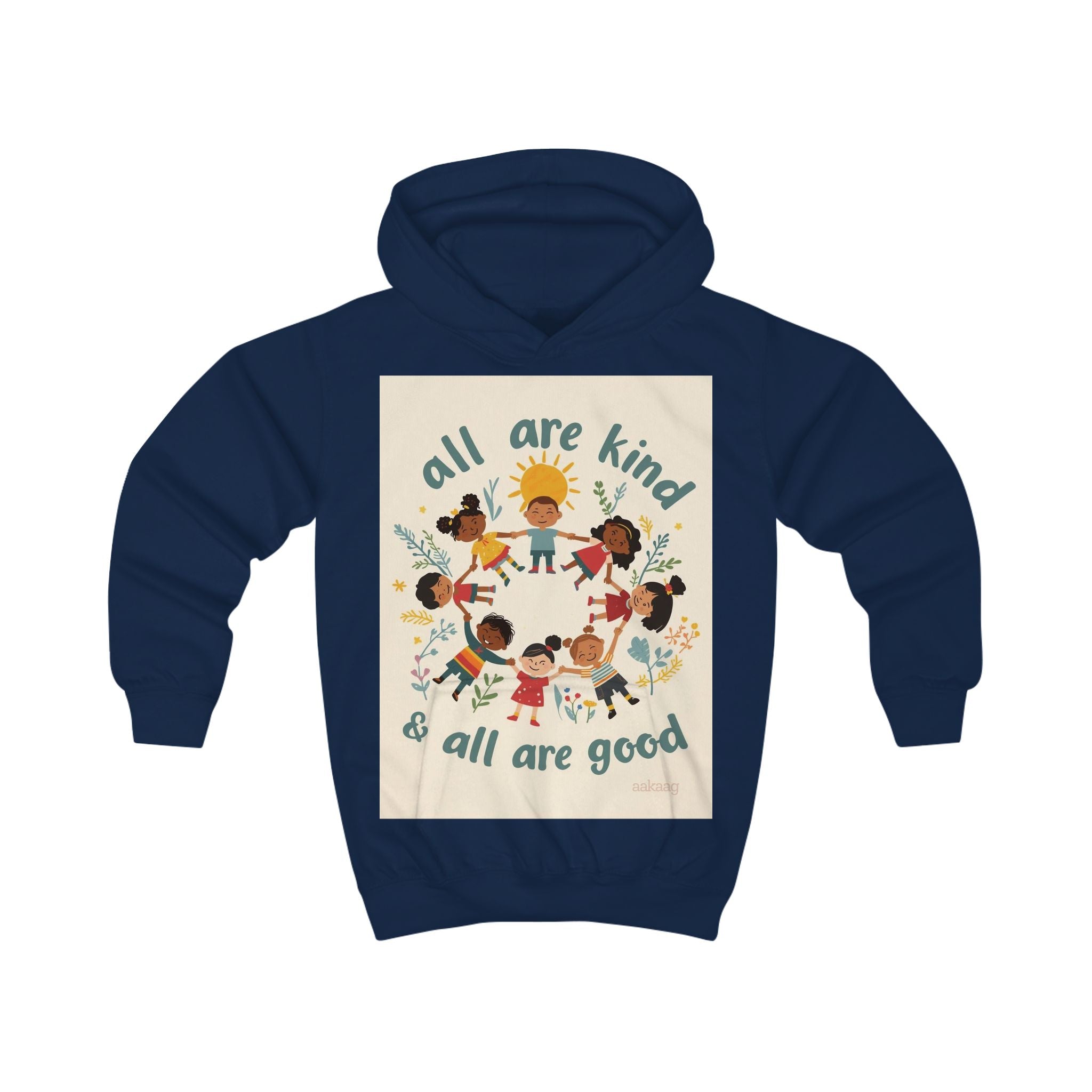 Kids Hoodie — "All Are Kind & All Are Good" Diversity Children’s Pullover