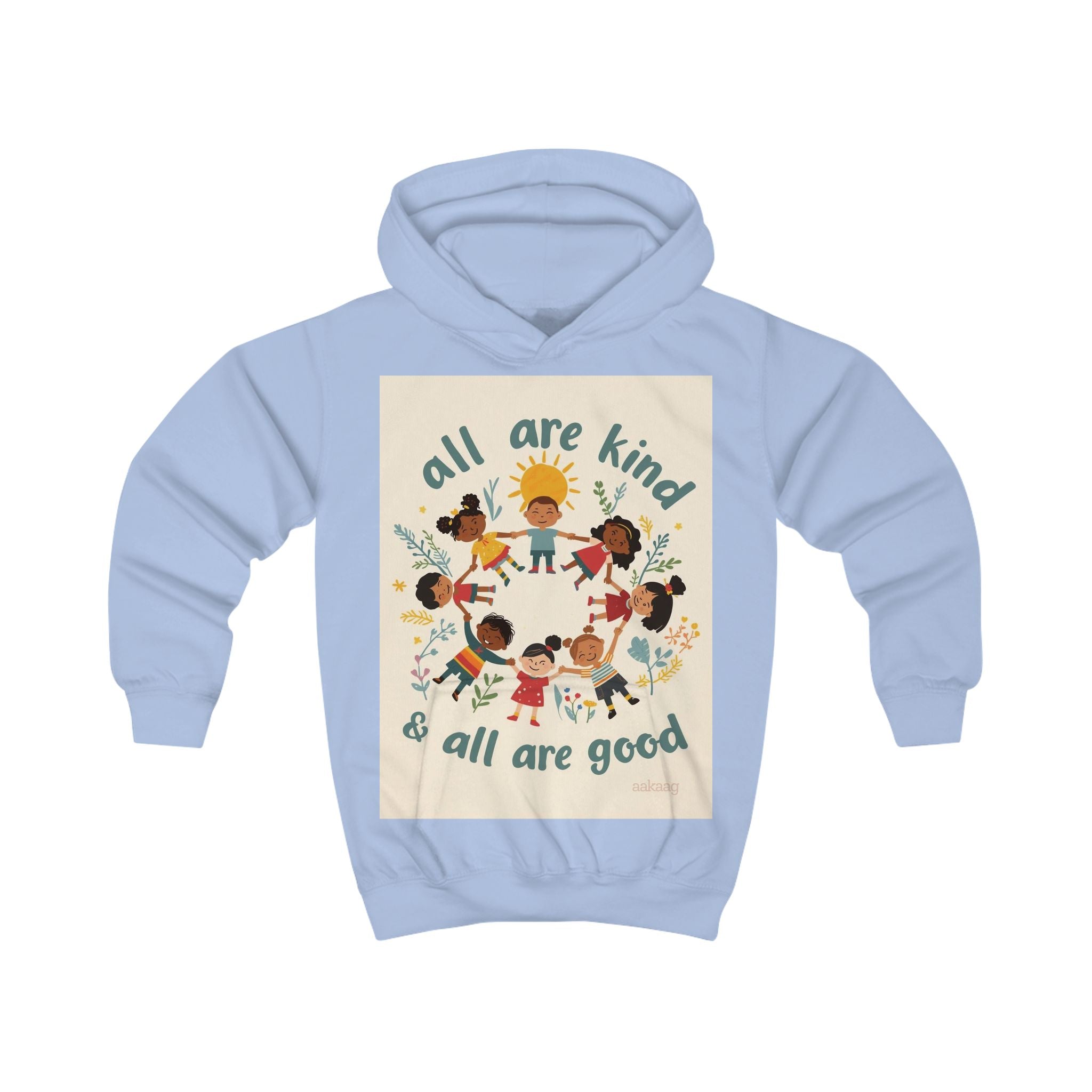 Kids Hoodie — "All Are Kind & All Are Good" Diversity Children’s Pullover