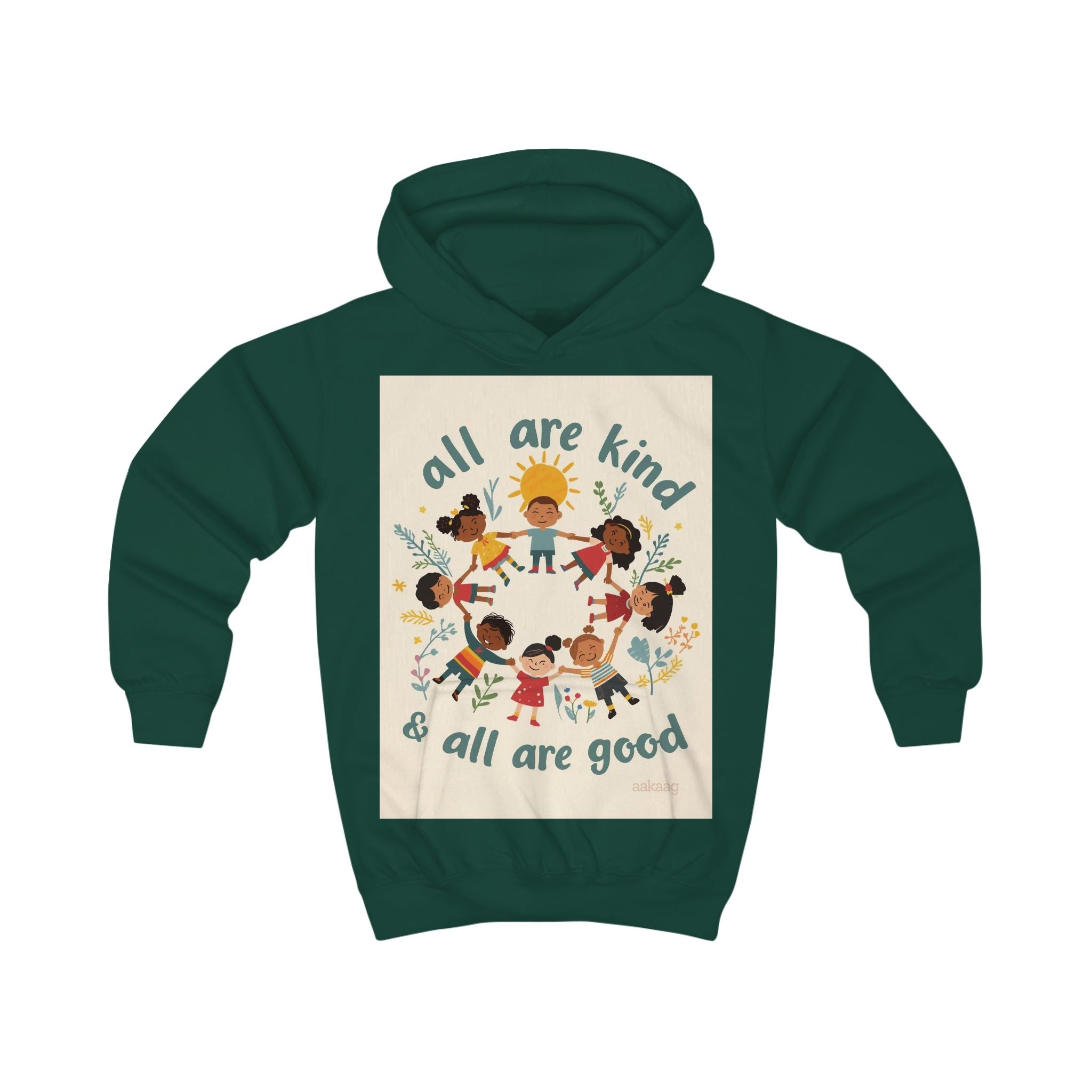 Kids Hoodie — "All Are Kind & All Are Good" Diversity Children’s Pullover