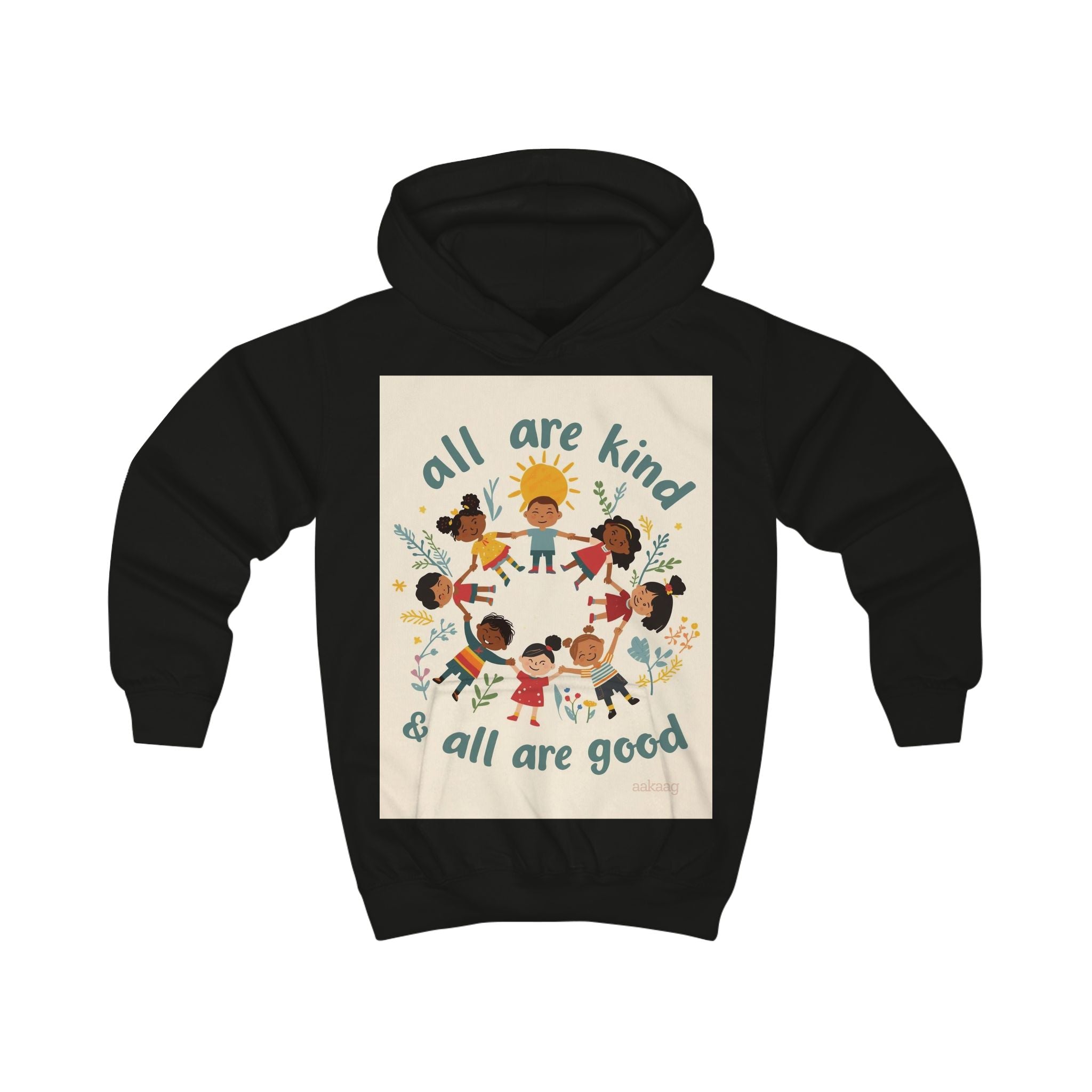 Kids Hoodie — "All Are Kind & All Are Good" Diversity Children’s Pullover
