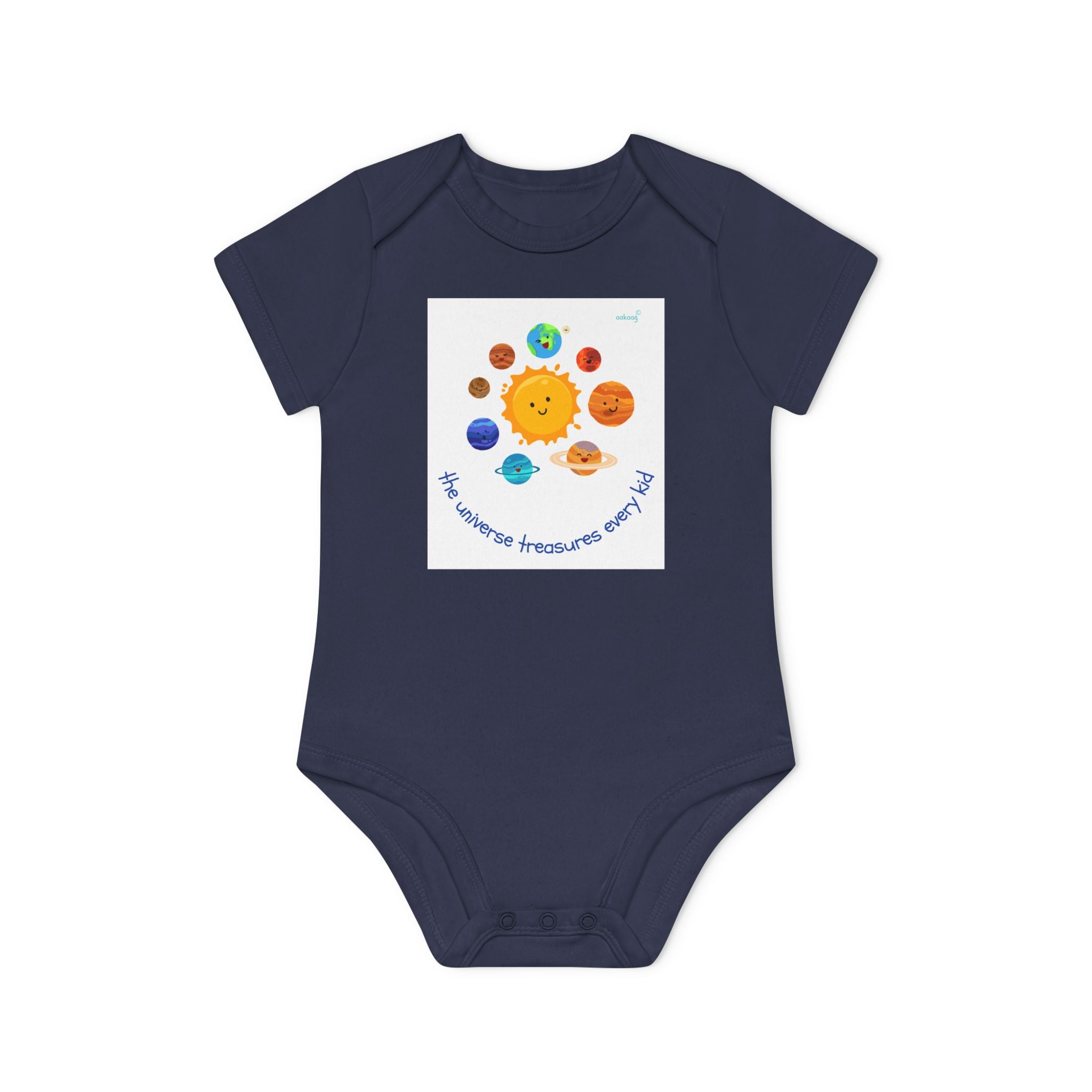 Baby Bodysuit — Cute Solar System & 'You Are the Kind of Good Stuff' Organic Short Sleeve