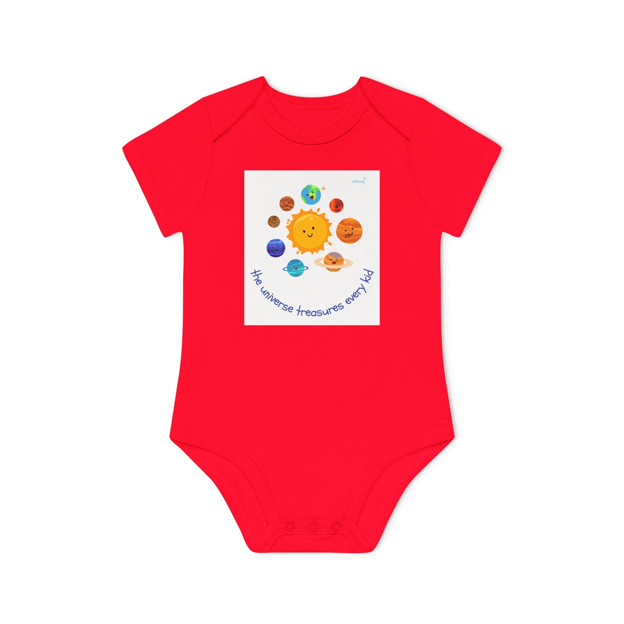 Baby Bodysuit — Cute Solar System & 'You Are the Kind of Good Stuff' Organic Short Sleeve