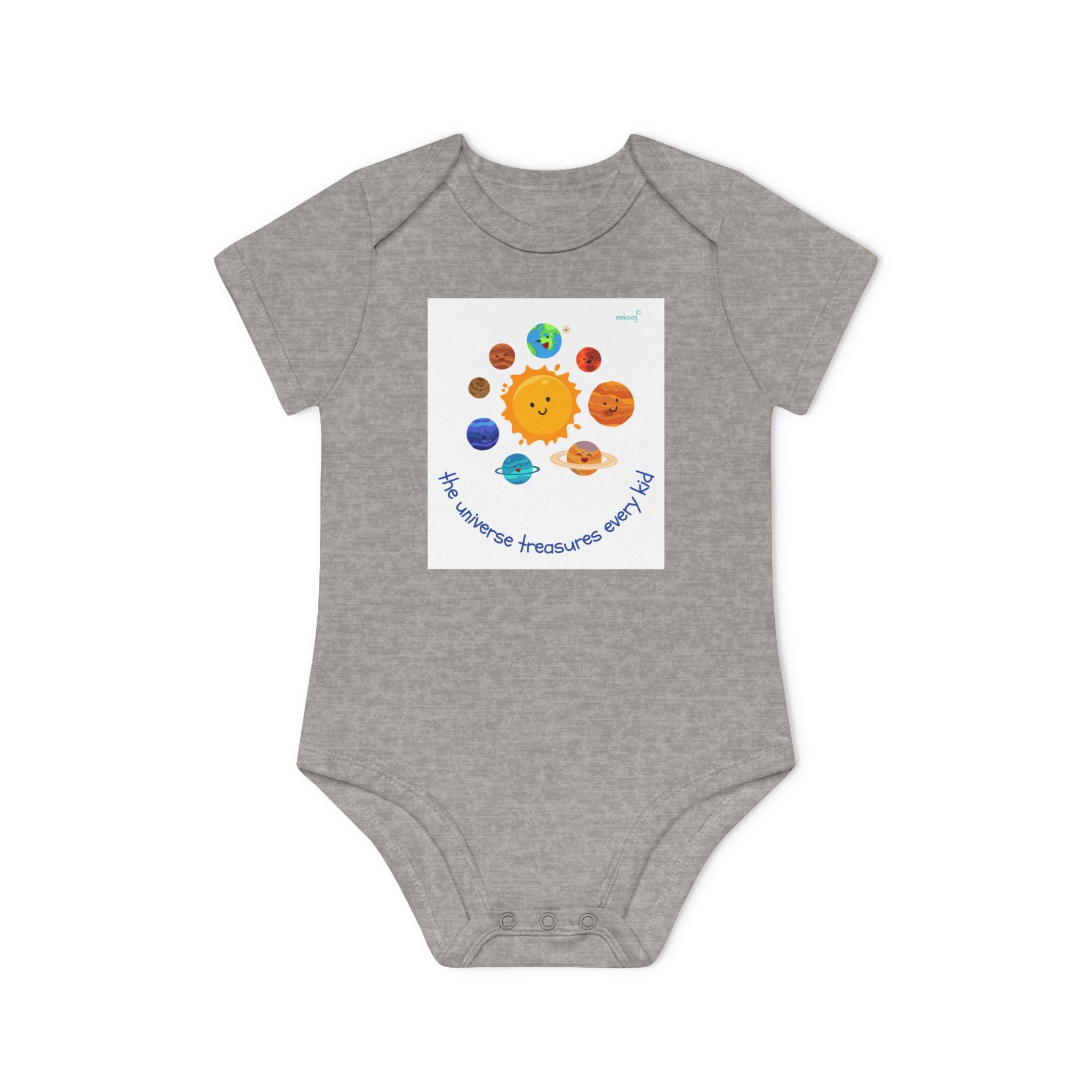 Baby Bodysuit — Cute Solar System & 'You Are the Kind of Good Stuff' Organic Short Sleeve