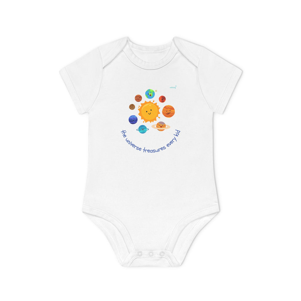Baby Bodysuit — Cute Solar System & 'You Are the Kind of Good Stuff' Organic Short Sleeve