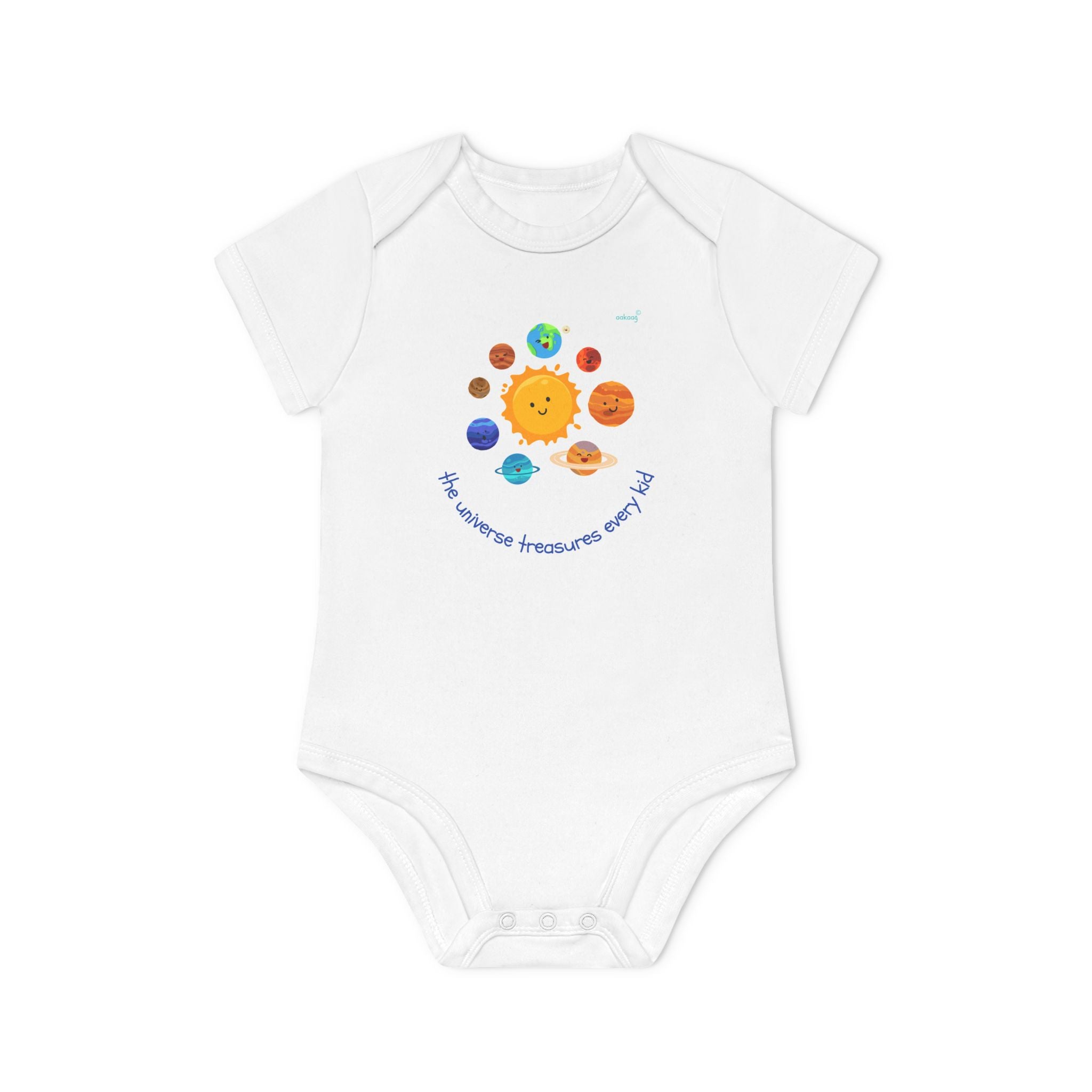Baby Bodysuit — Cute Solar System & 'You Are the Kind of Good Stuff' Organic Short Sleeve