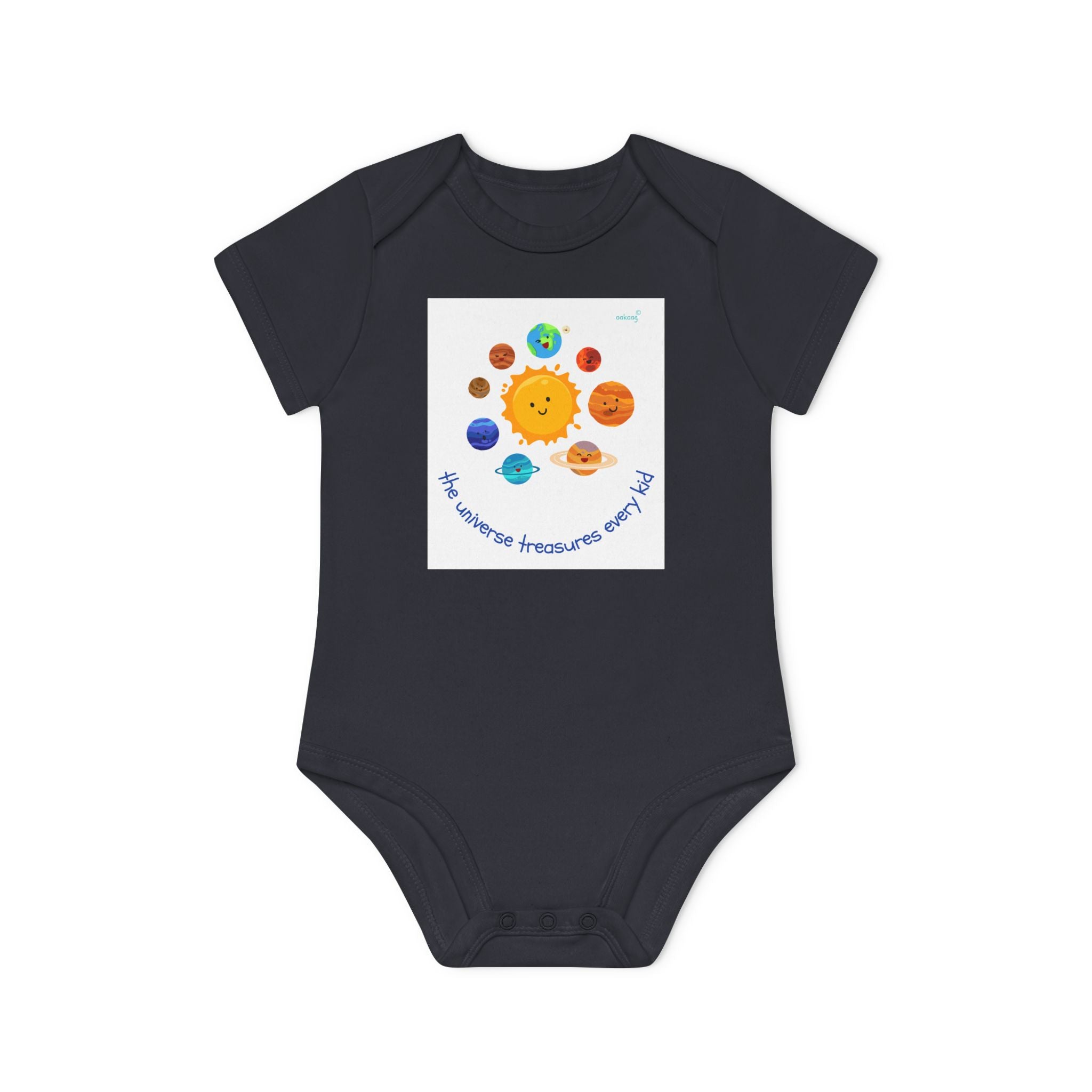 Baby Bodysuit — Cute Solar System & 'You Are the Kind of Good Stuff' Organic Short Sleeve