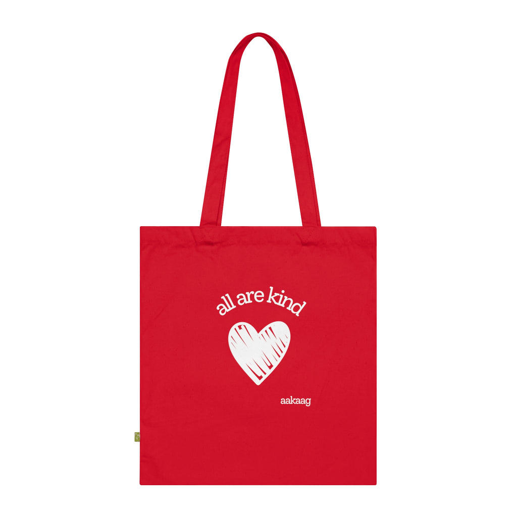 Organic Cotton Tote — "All Are Kind" Heart & Star Eco Tote