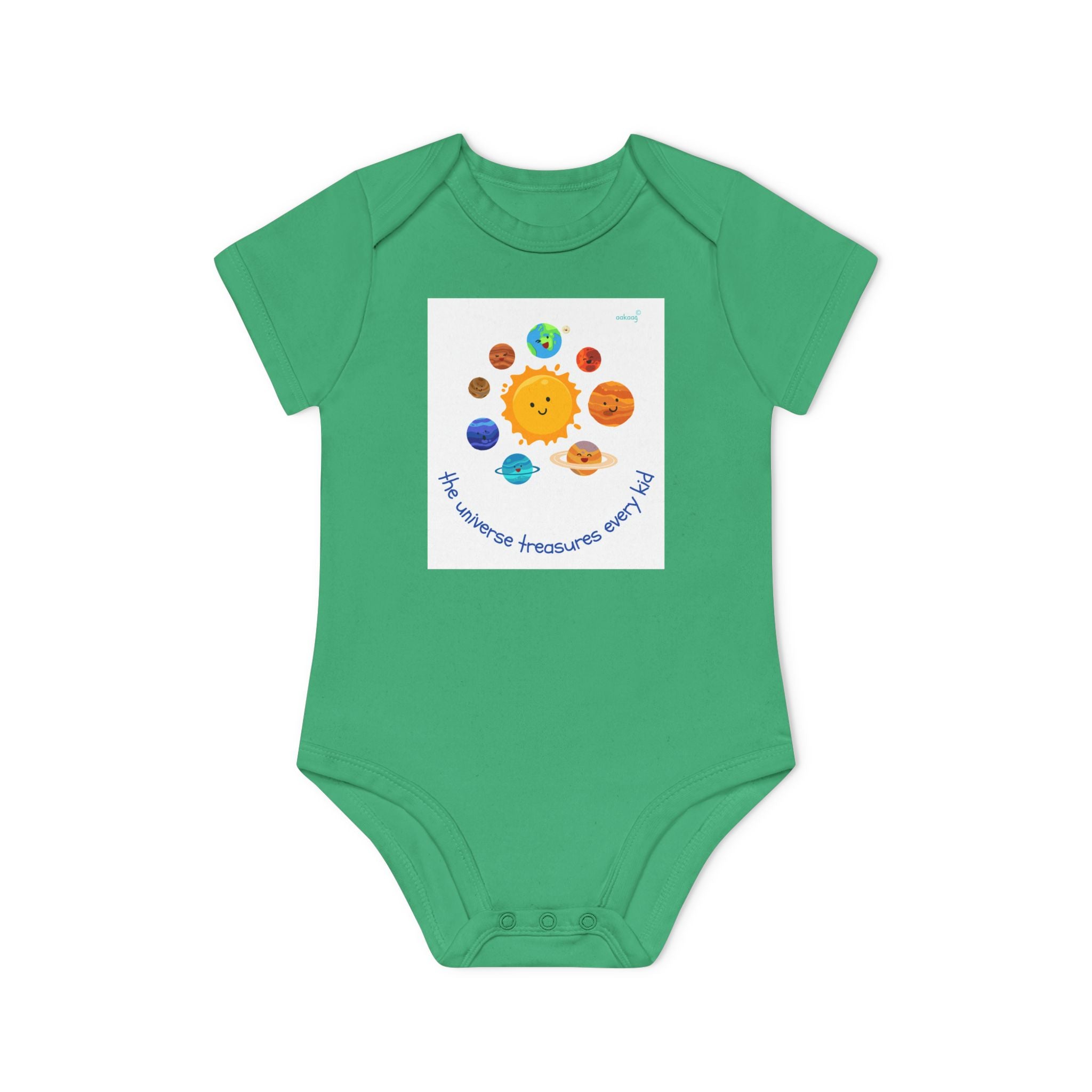 Baby Bodysuit — Cute Solar System & 'You Are the Kind of Good Stuff' Organic Short Sleeve