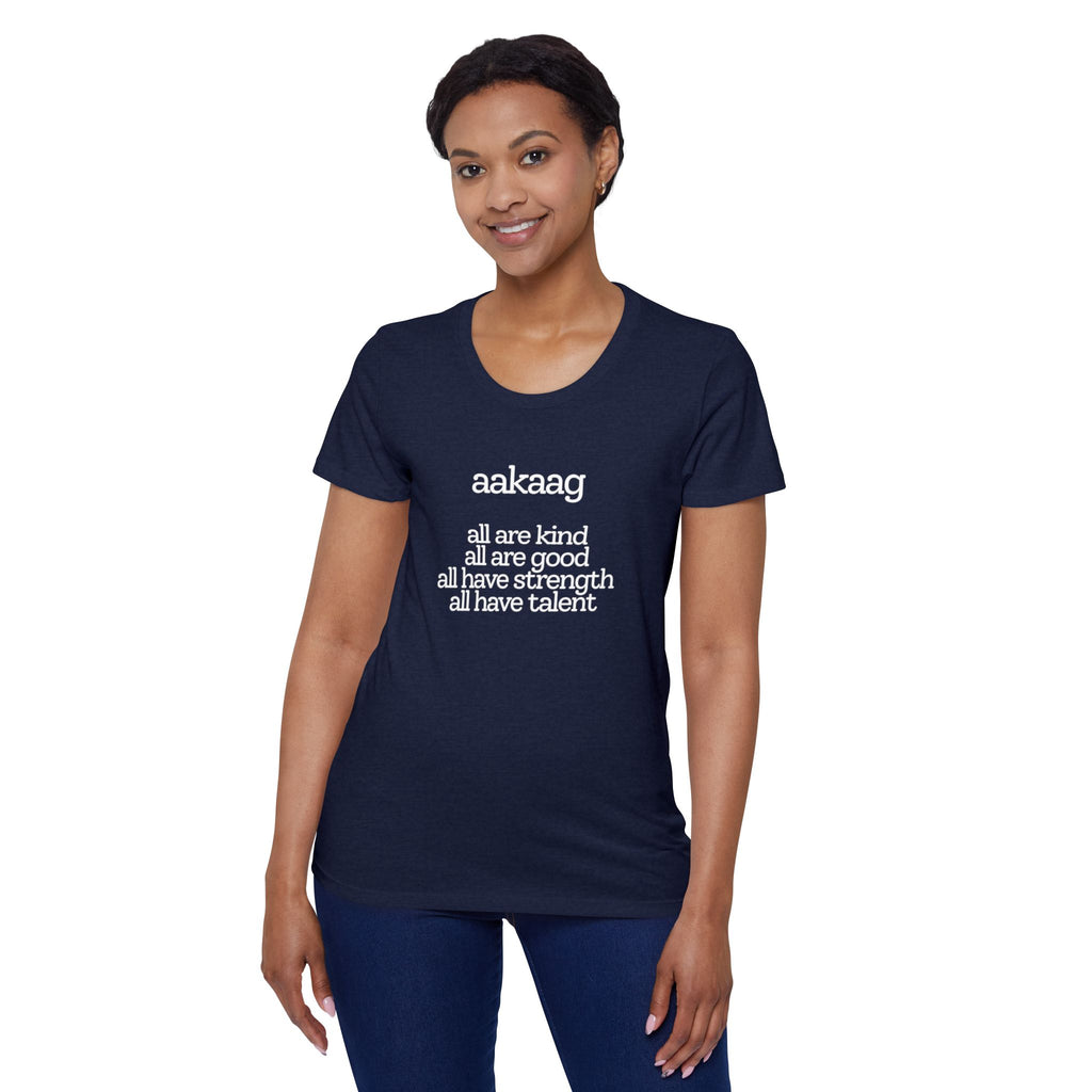 Aakaag 'All Are Kind' Women's Organic T-Shirt — Inclusive Positivity Tee