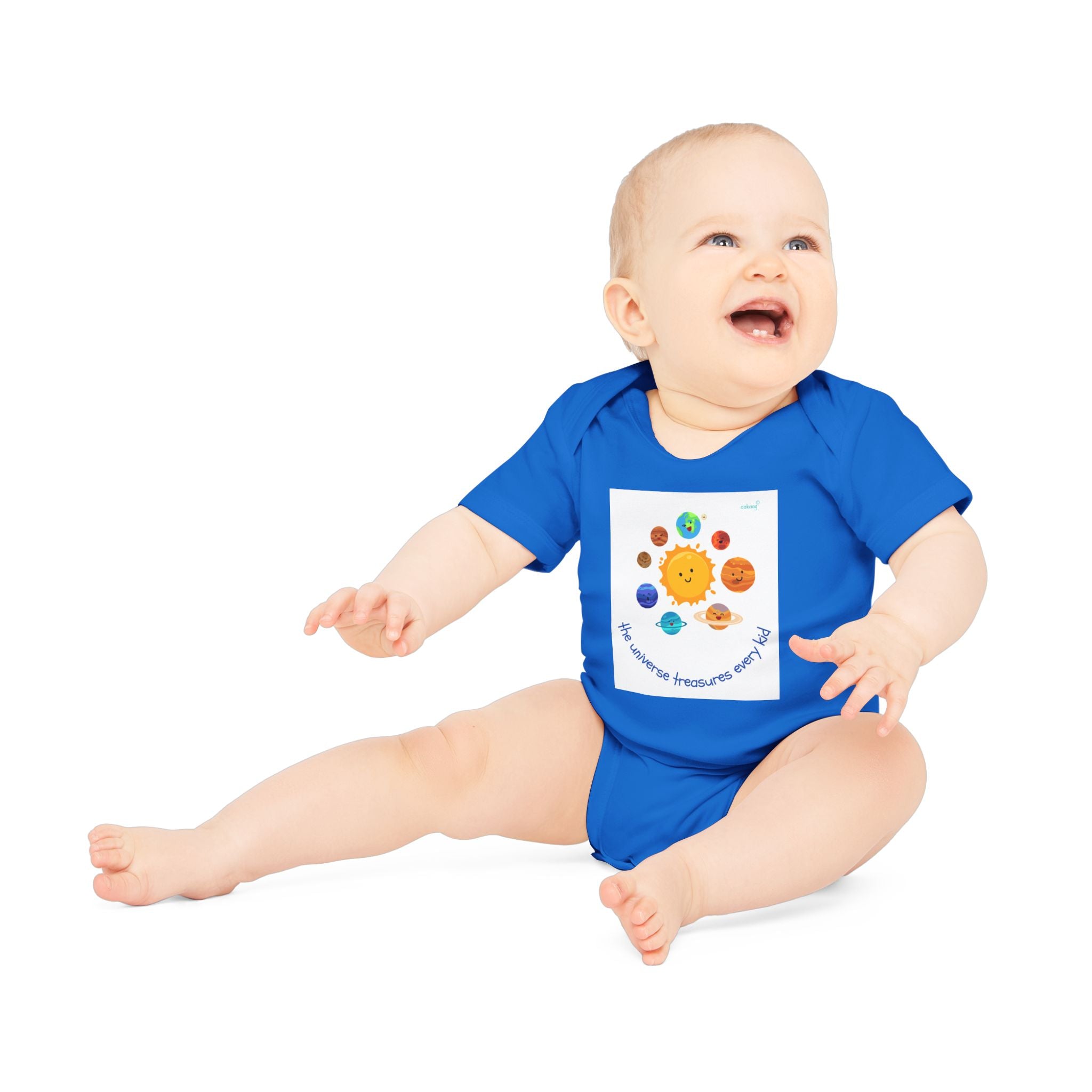 Baby Bodysuit — Cute Solar System & 'You Are the Kind of Good Stuff' Organic Short Sleeve