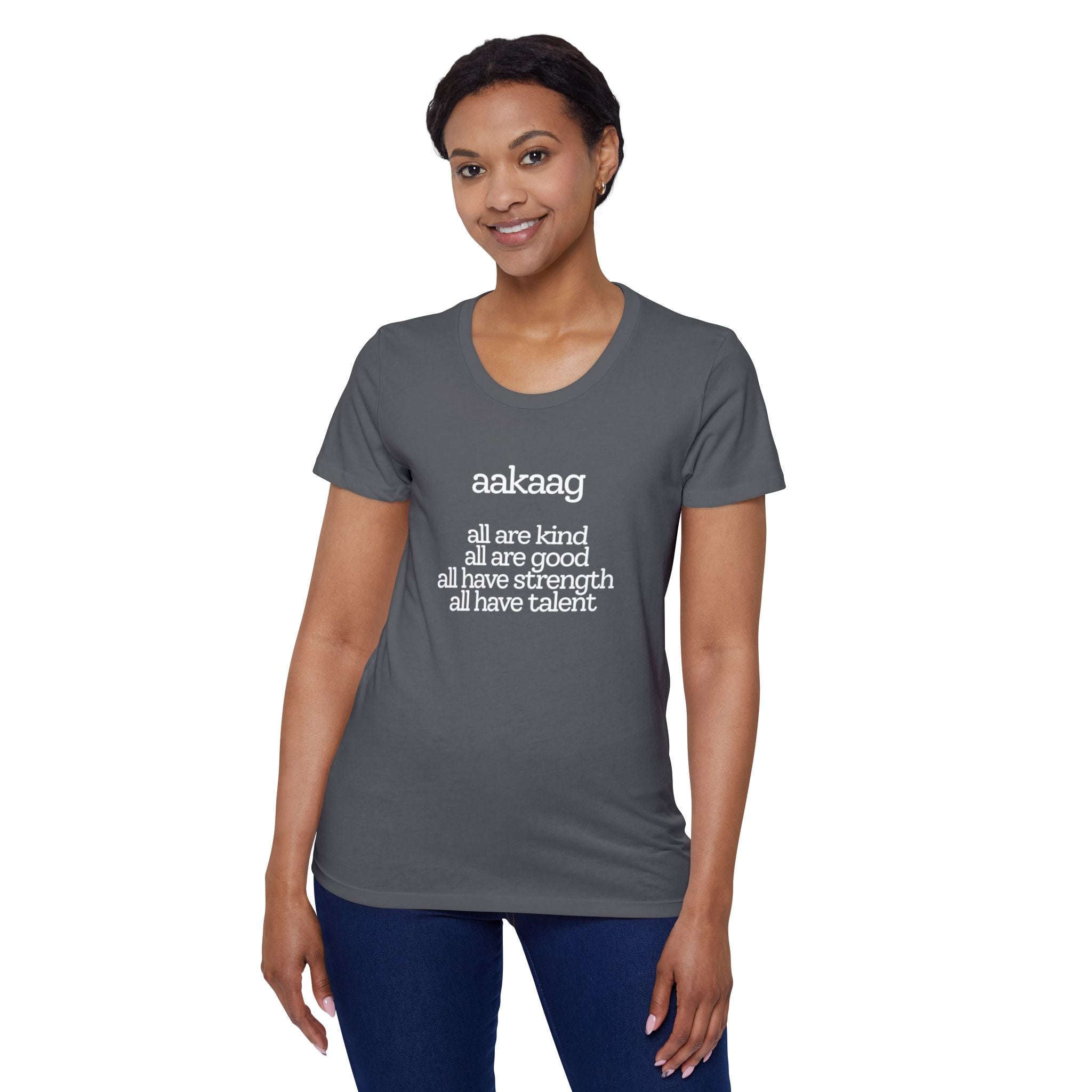Aakaag 'All Are Kind' Women's Organic T-Shirt — Inclusive Positivity Tee