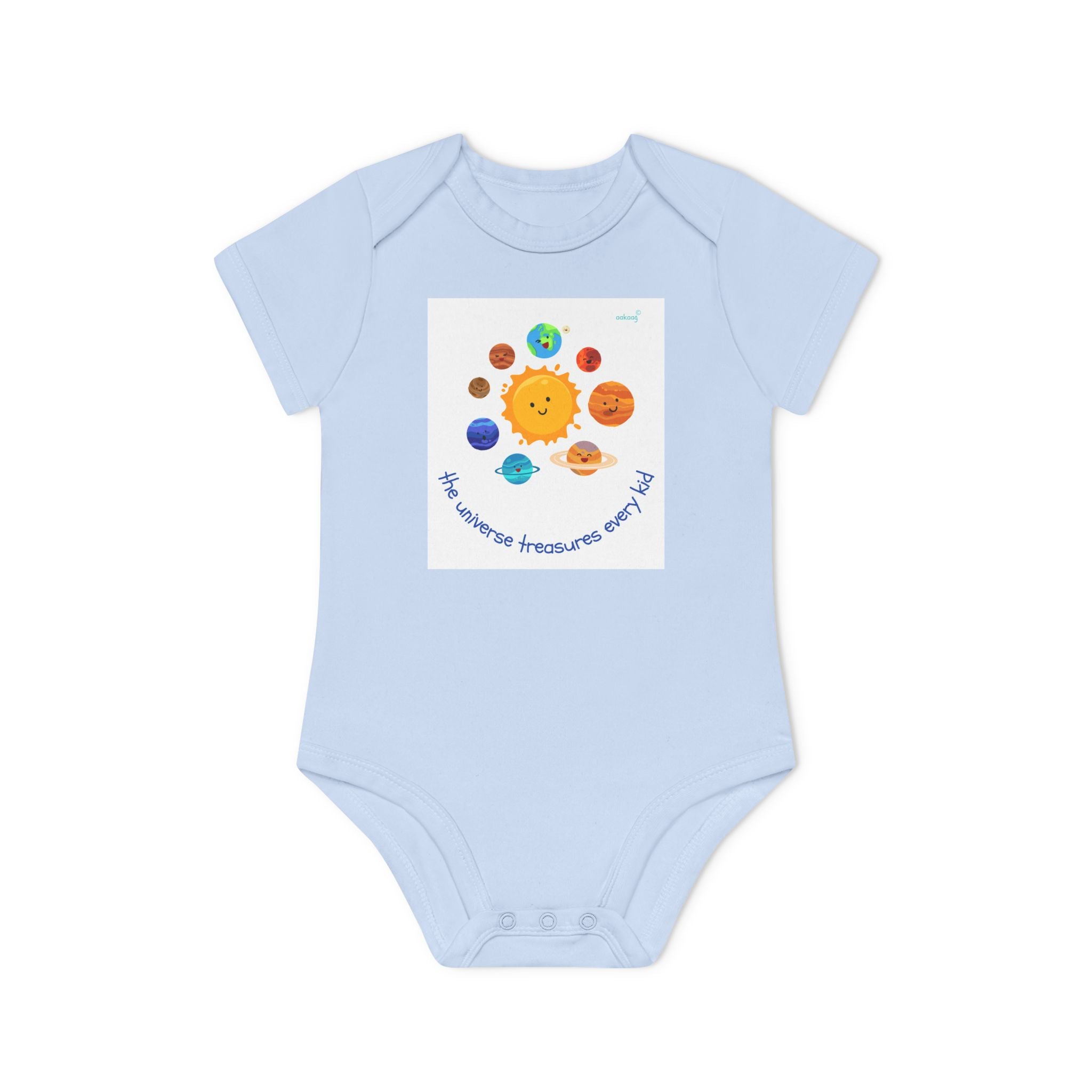 Baby Bodysuit — Cute Solar System & 'You Are the Kind of Good Stuff' Organic Short Sleeve