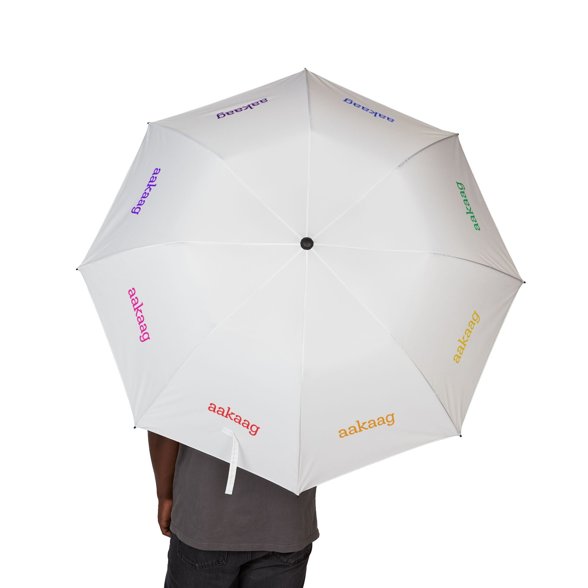 aakaag Foldable Umbrella — White Compact Auto Open