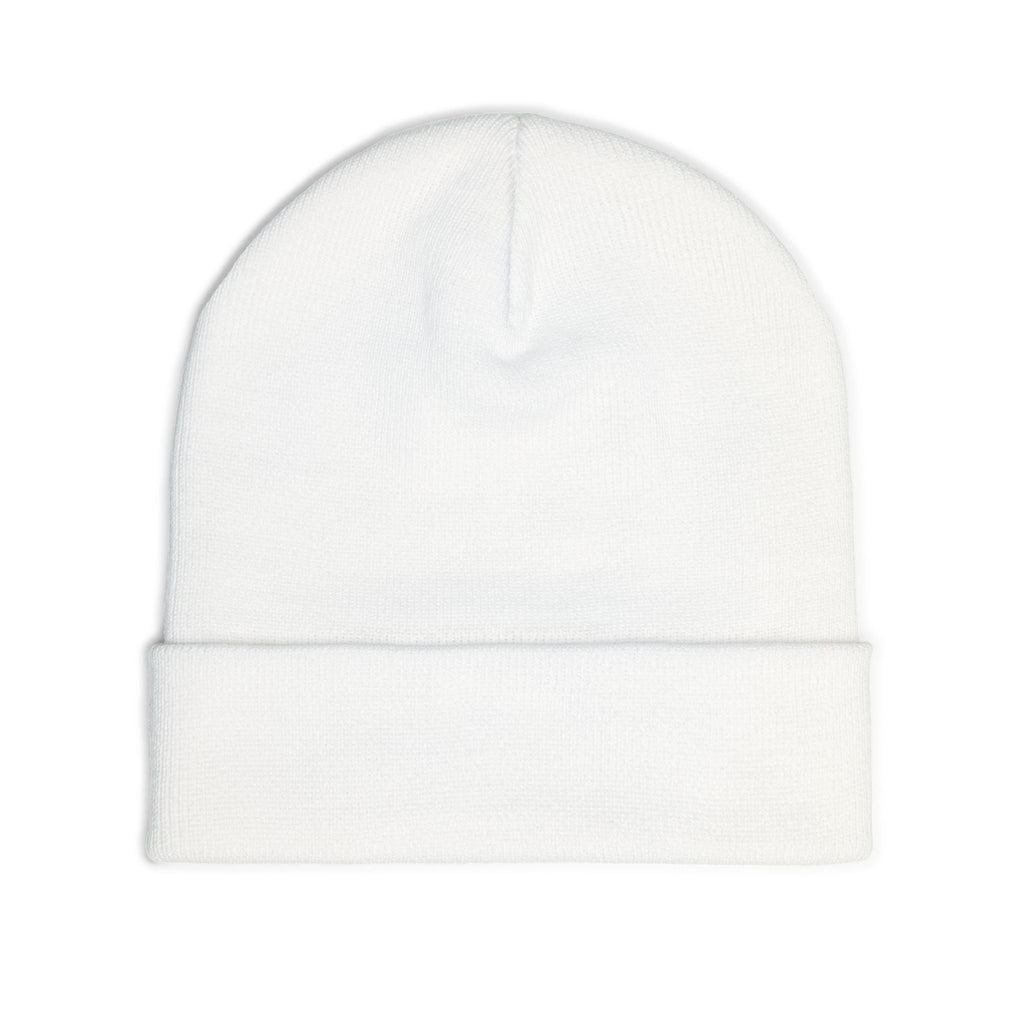 Embroidered "aakaag" Knit Beanie — Cozy Winter Cuffed Hat