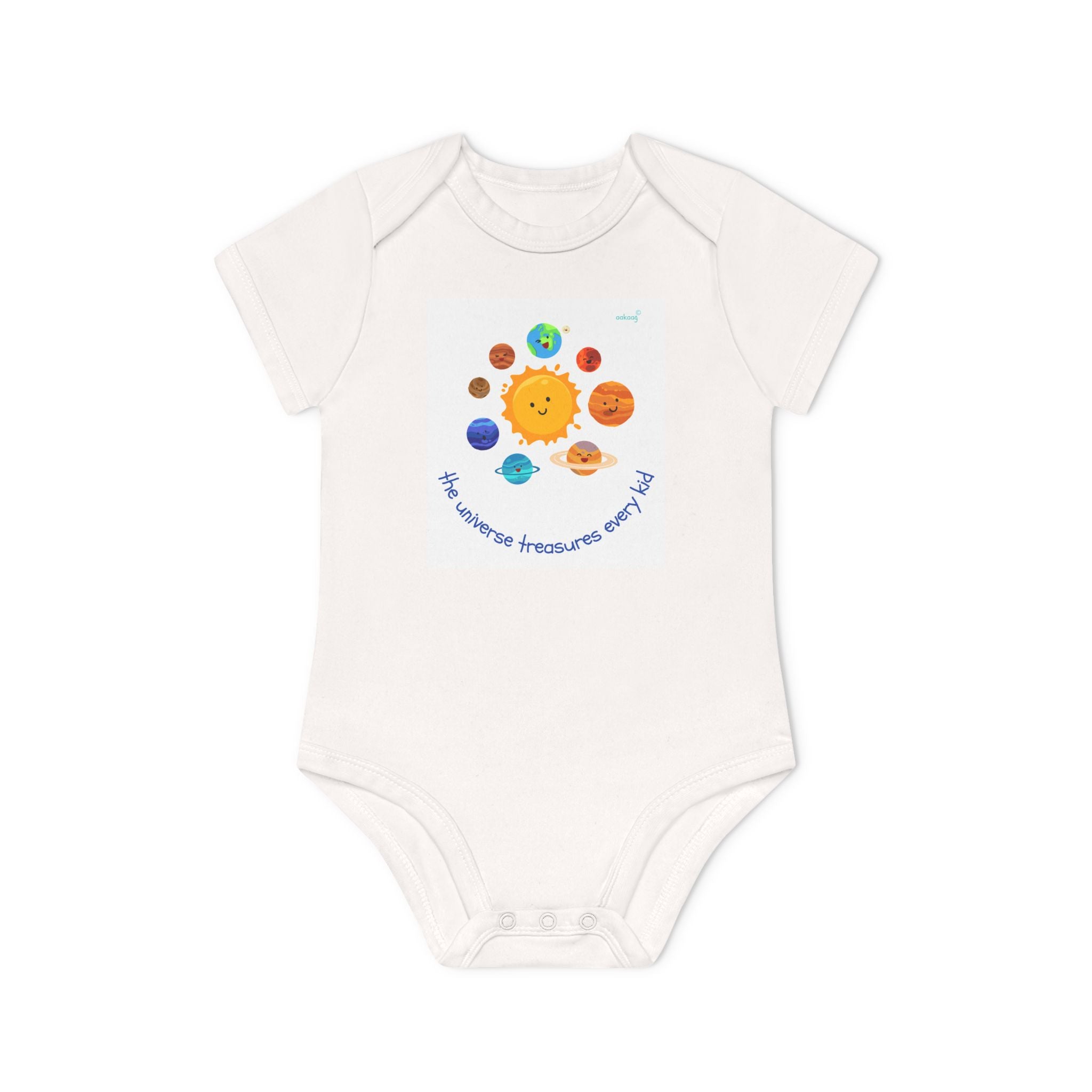 Baby Bodysuit — Cute Solar System & 'You Are the Kind of Good Stuff' Organic Short Sleeve