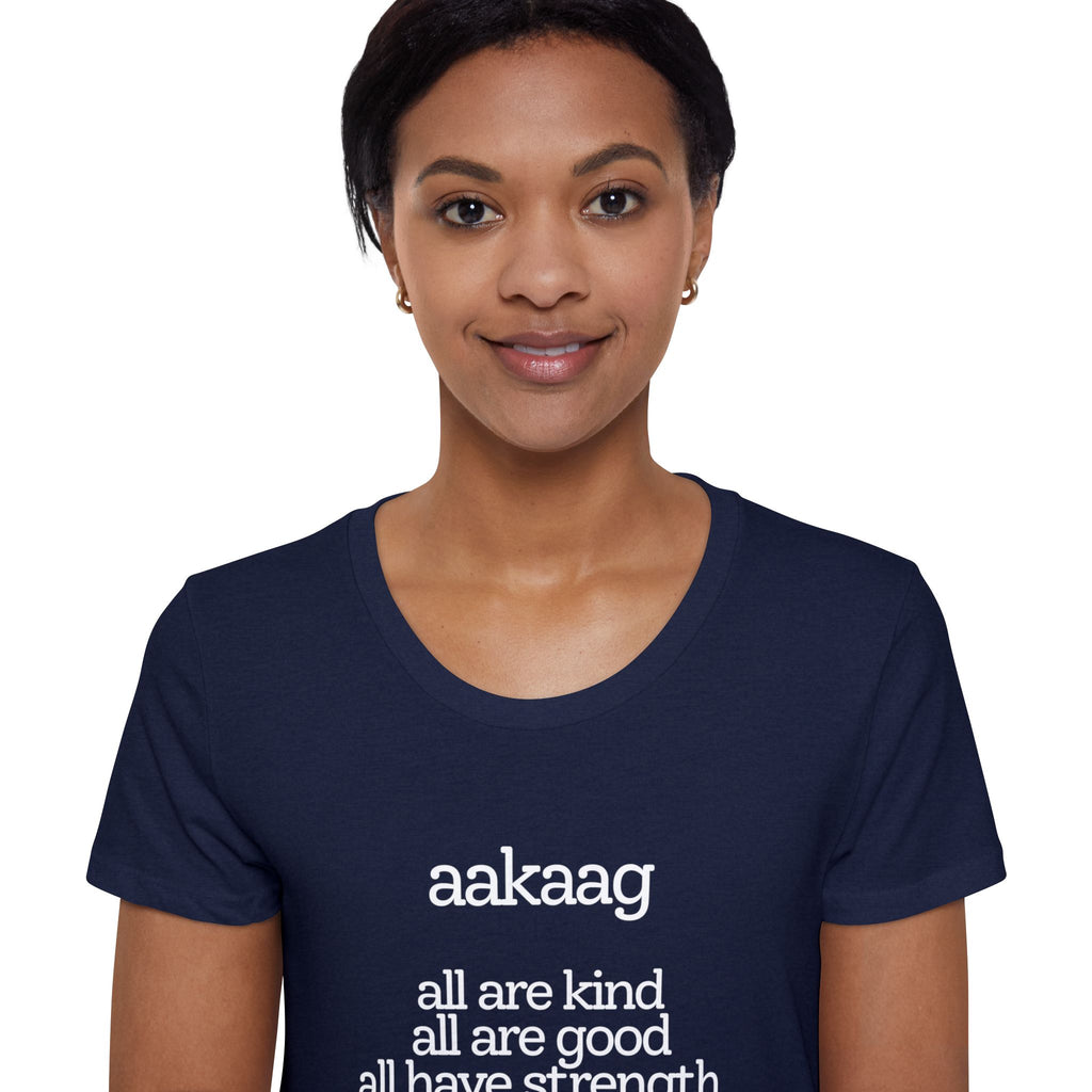 Aakaag 'All Are Kind' Women's Organic T-Shirt — Inclusive Positivity Tee