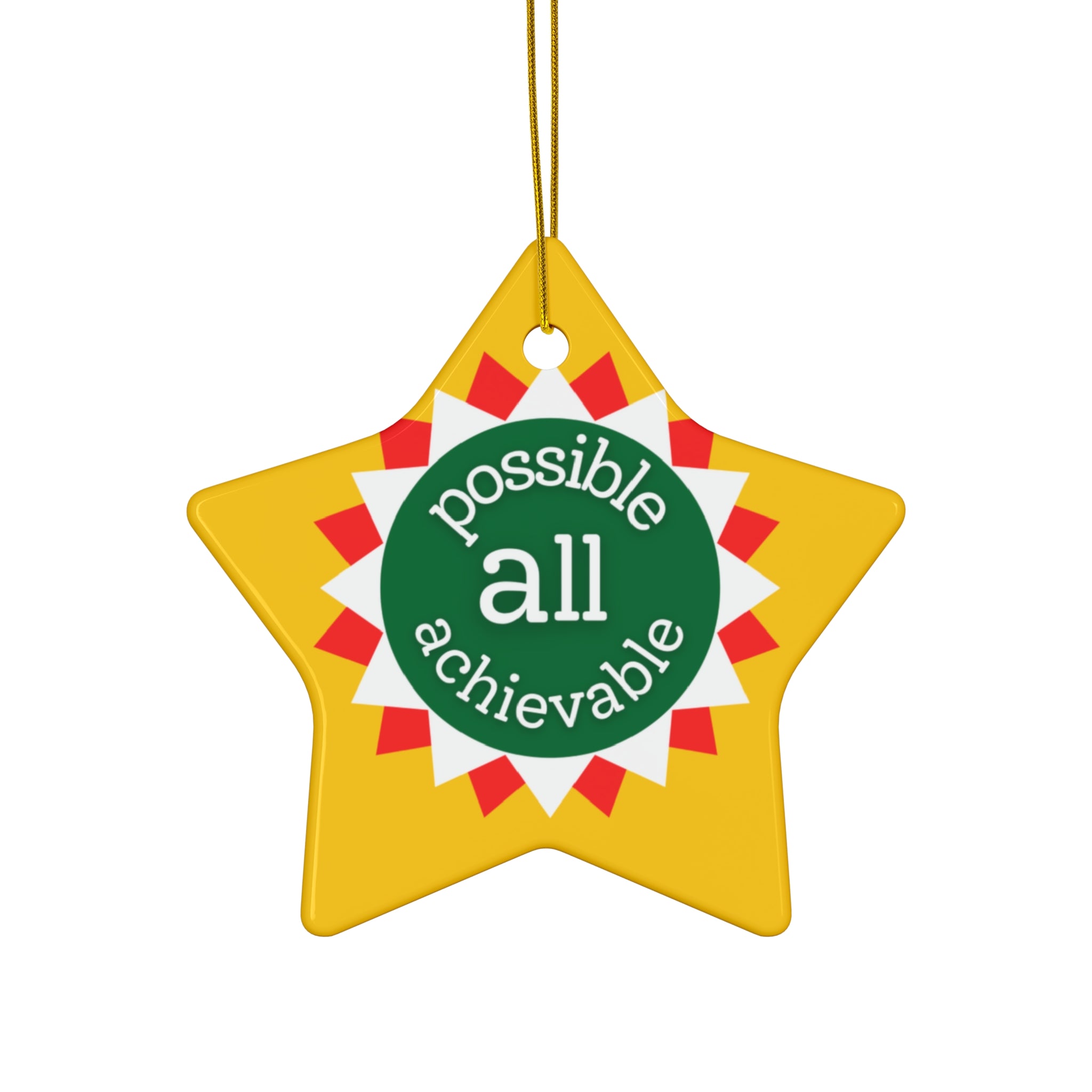 Possibility Ceramic Ornament — "Are Kind All Are Good" Inspirational Holiday Decoration