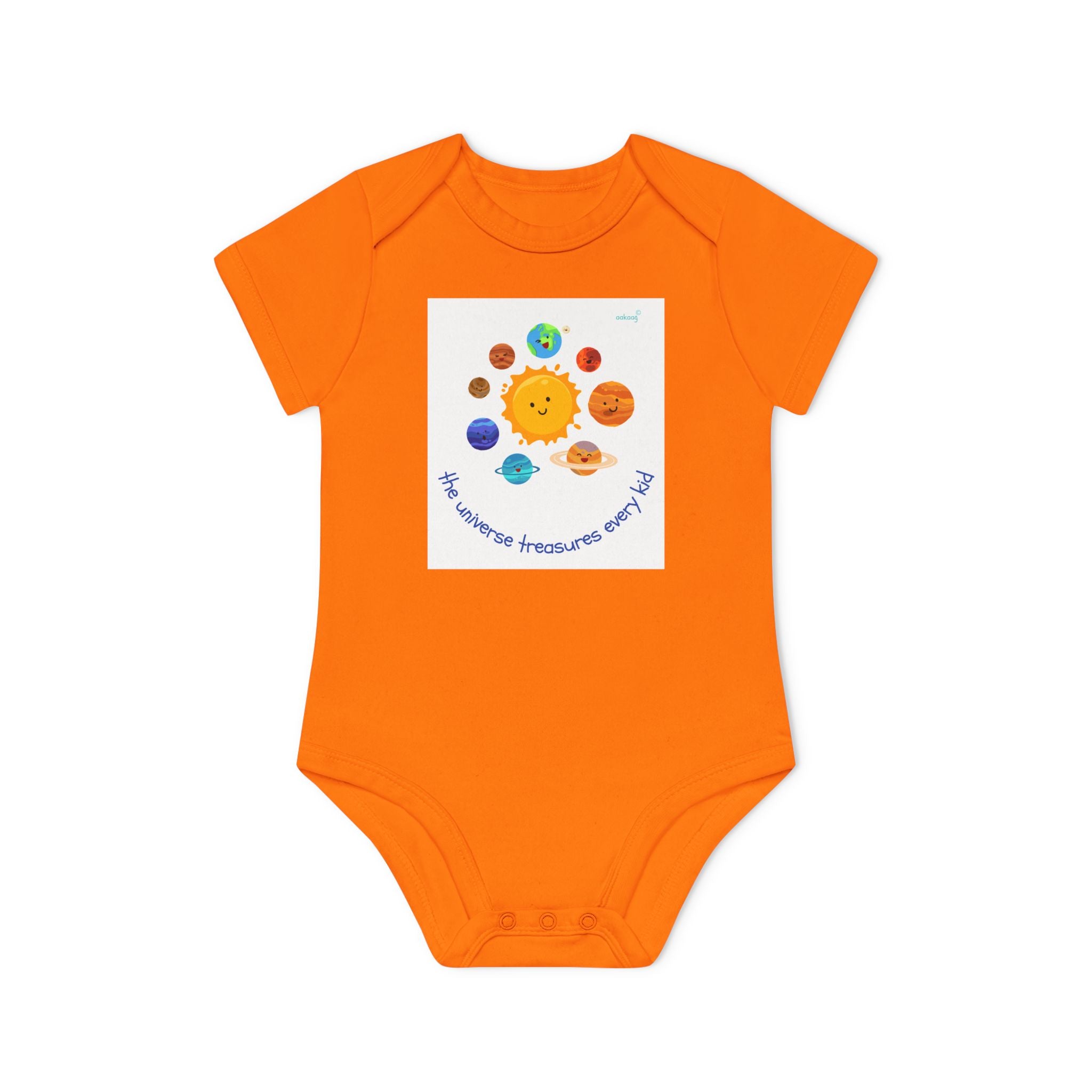 Baby Bodysuit — Cute Solar System & 'You Are the Kind of Good Stuff' Organic Short Sleeve