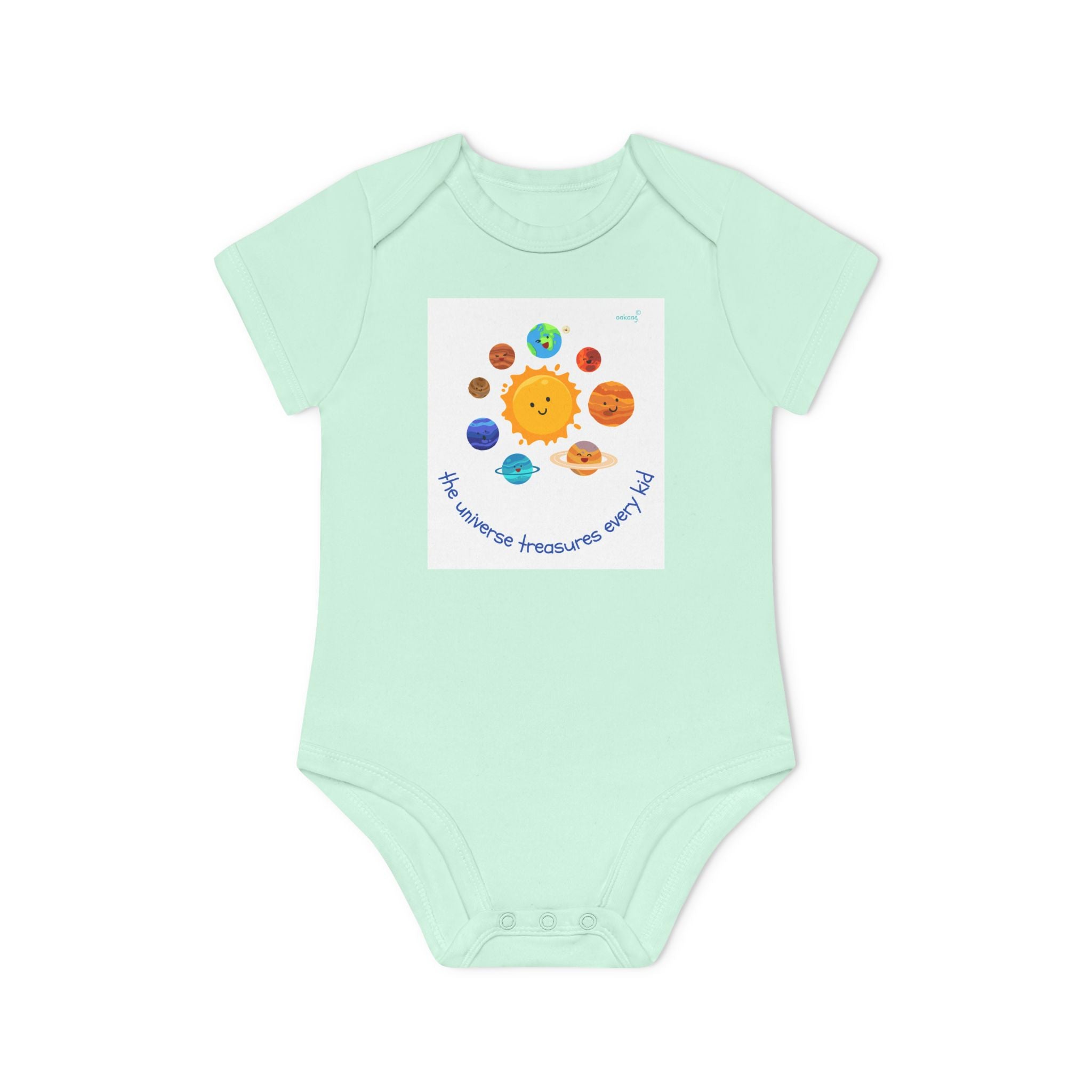 Baby Bodysuit — Cute Solar System & 'You Are the Kind of Good Stuff' Organic Short Sleeve