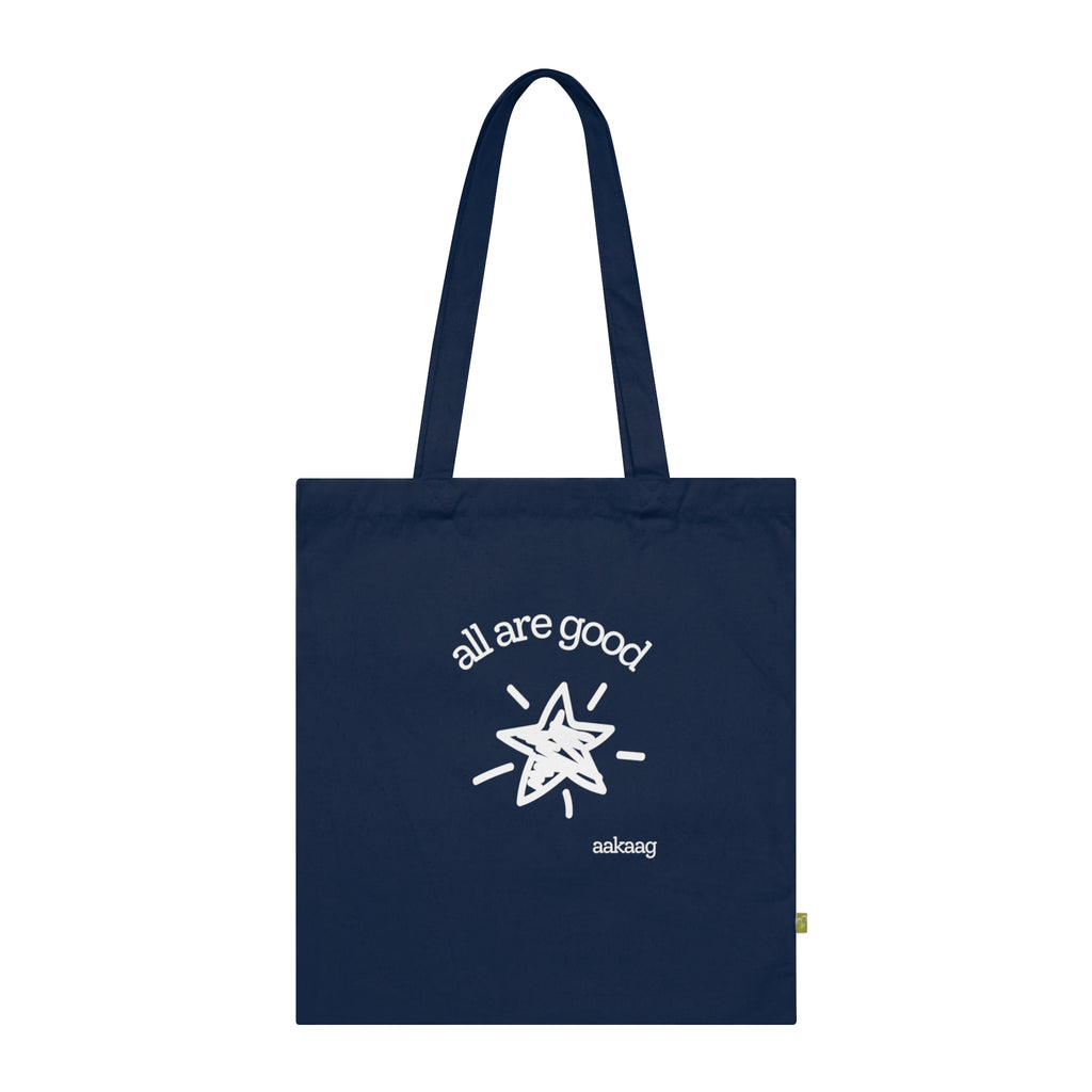 Organic Cotton Tote — "All Are Kind" Heart & Star Eco Tote