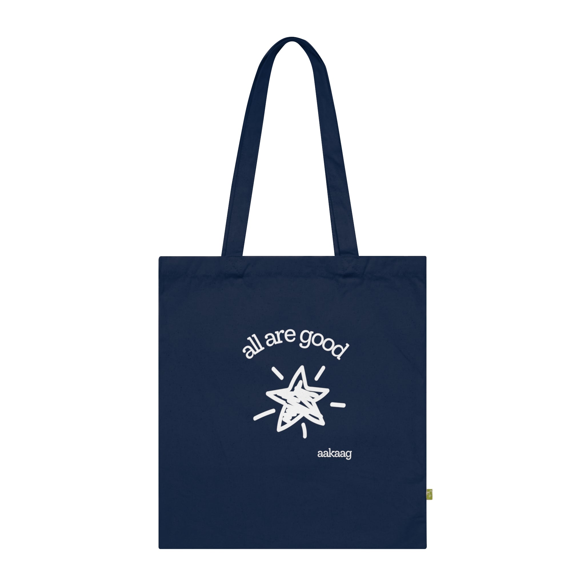 Organic Cotton Tote — "All Are Kind" Heart & Star Eco Tote