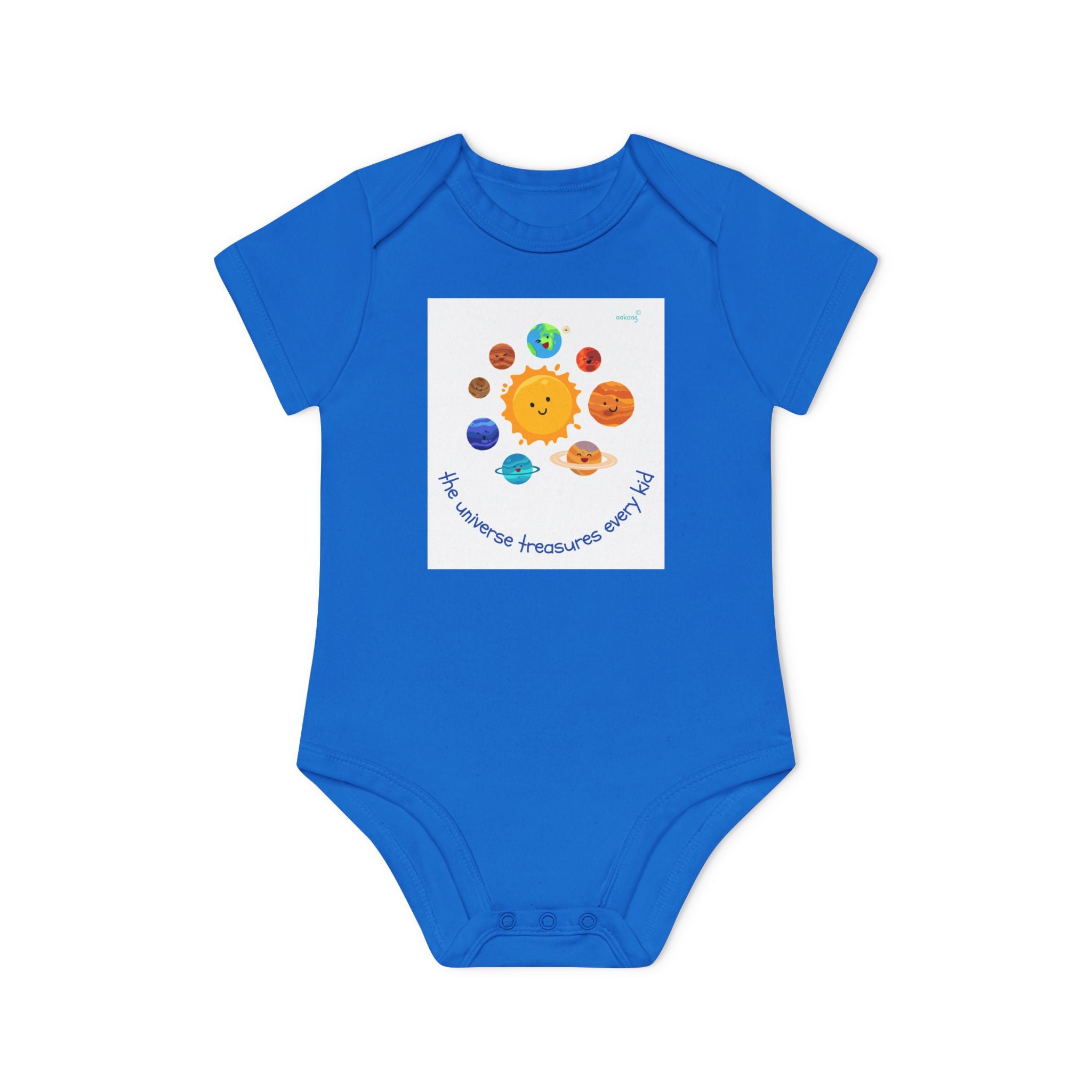 Baby Bodysuit — Cute Solar System & 'You Are the Kind of Good Stuff' Organic Short Sleeve