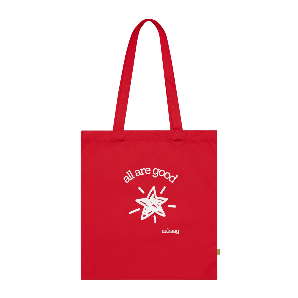 Organic Cotton Tote — "All Are Kind" Heart & Star Eco Tote