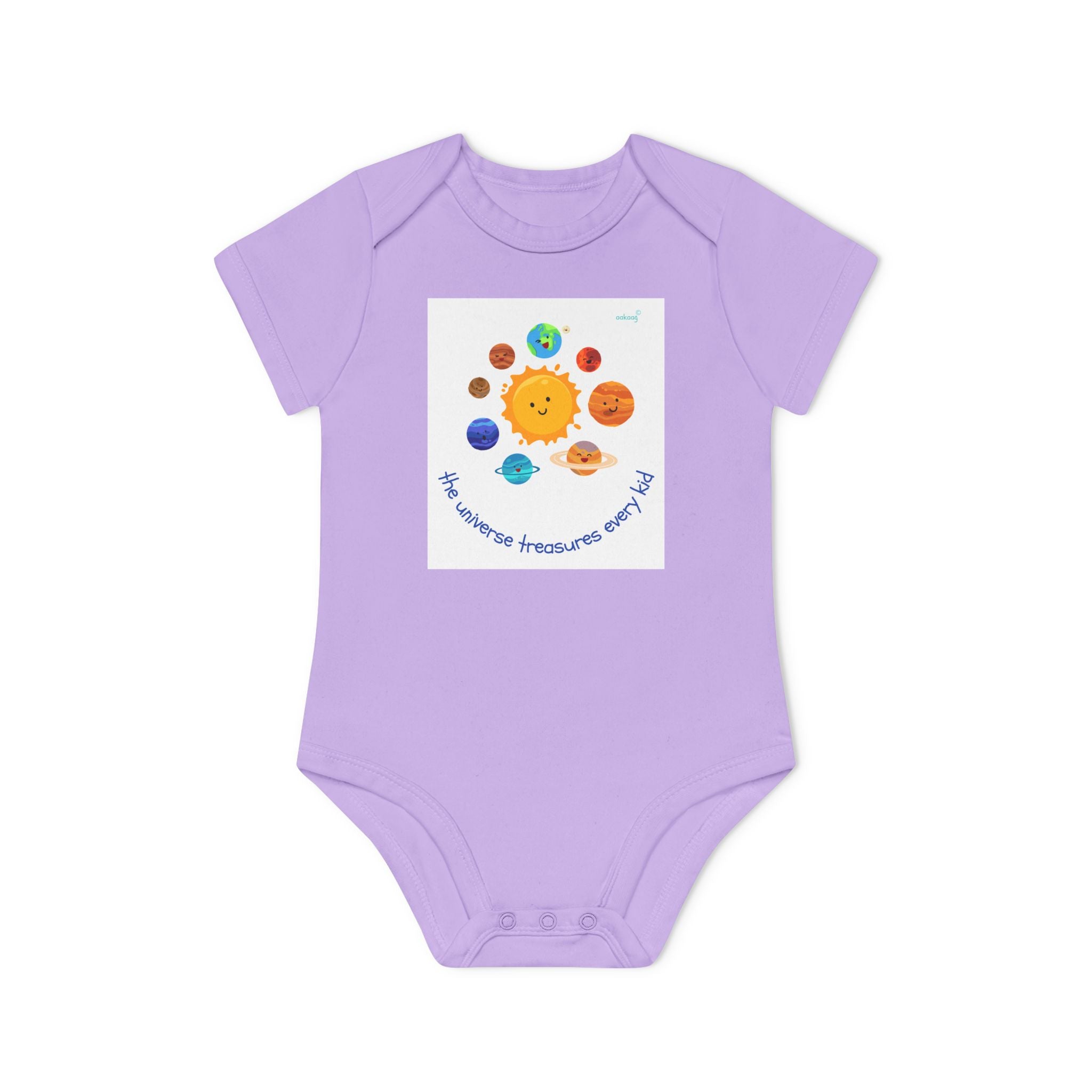 Baby Bodysuit — Cute Solar System & 'You Are the Kind of Good Stuff' Organic Short Sleeve