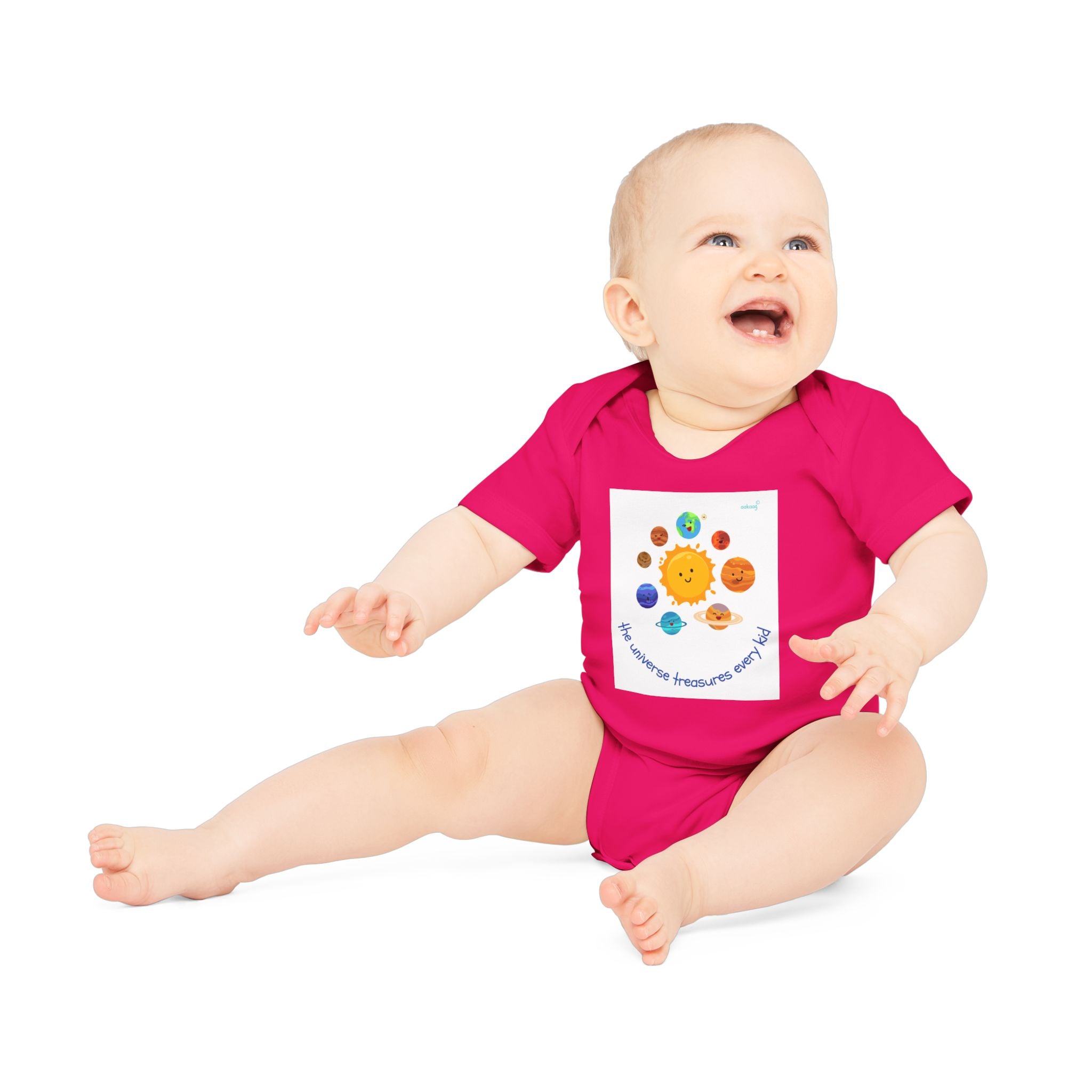 Baby Bodysuit — Cute Solar System & 'You Are the Kind of Good Stuff' Organic Short Sleeve