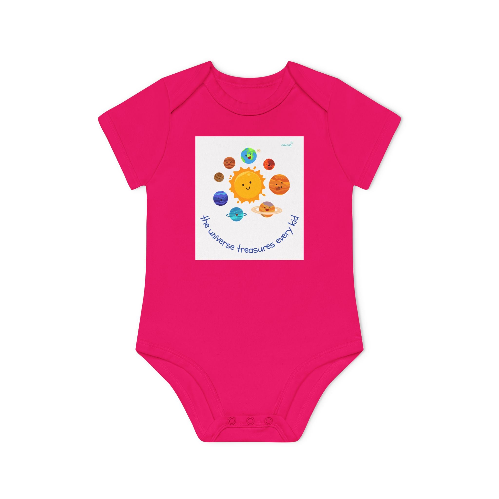 Baby Bodysuit — Cute Solar System & 'You Are the Kind of Good Stuff' Organic Short Sleeve