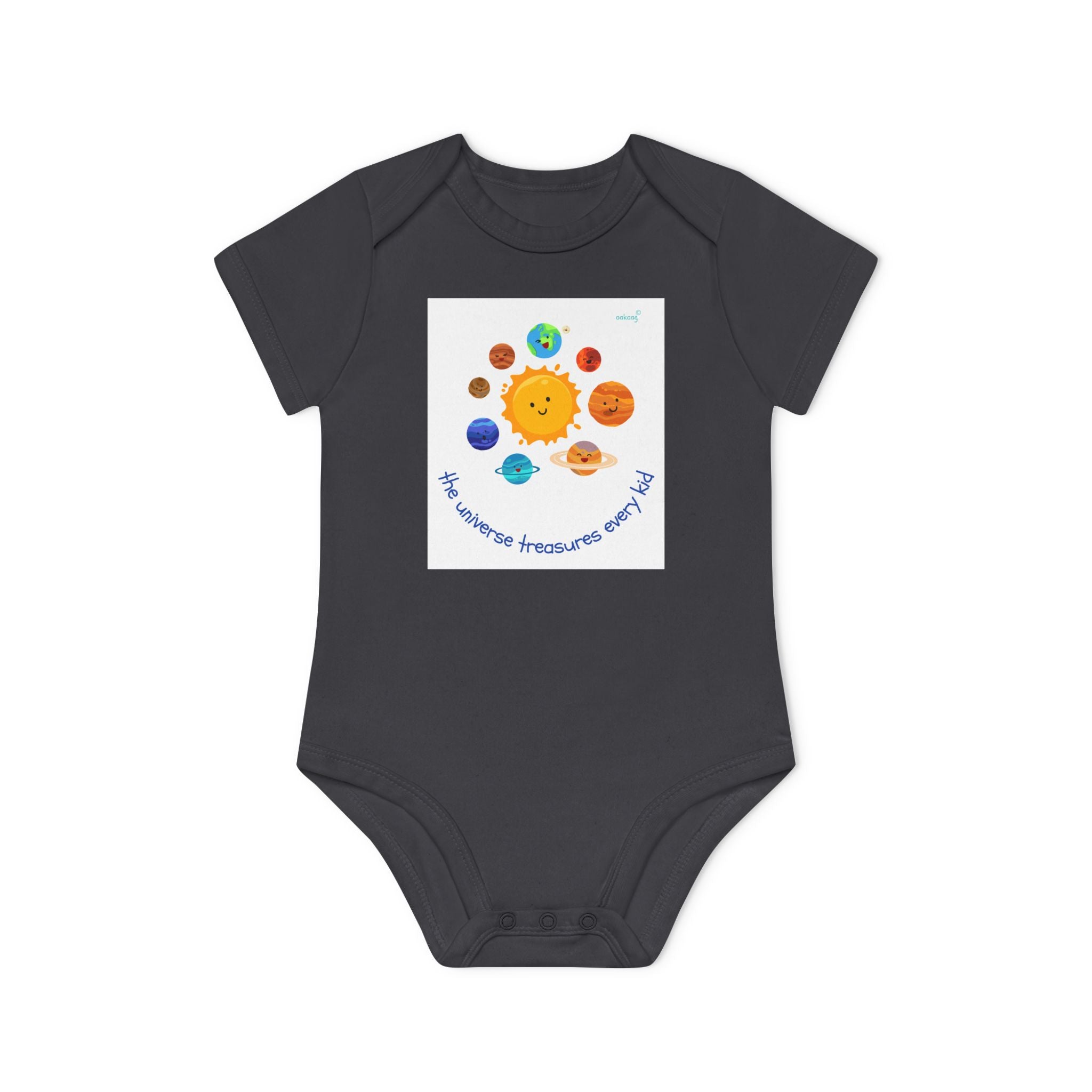 Baby Bodysuit — Cute Solar System & 'You Are the Kind of Good Stuff' Organic Short Sleeve