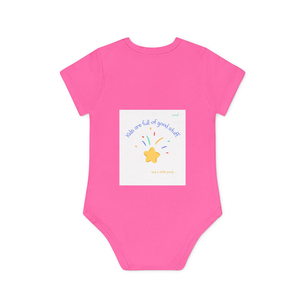 Baby Bodysuit — Cute Solar System & 'You Are the Kind of Good Stuff' Organic Short Sleeve