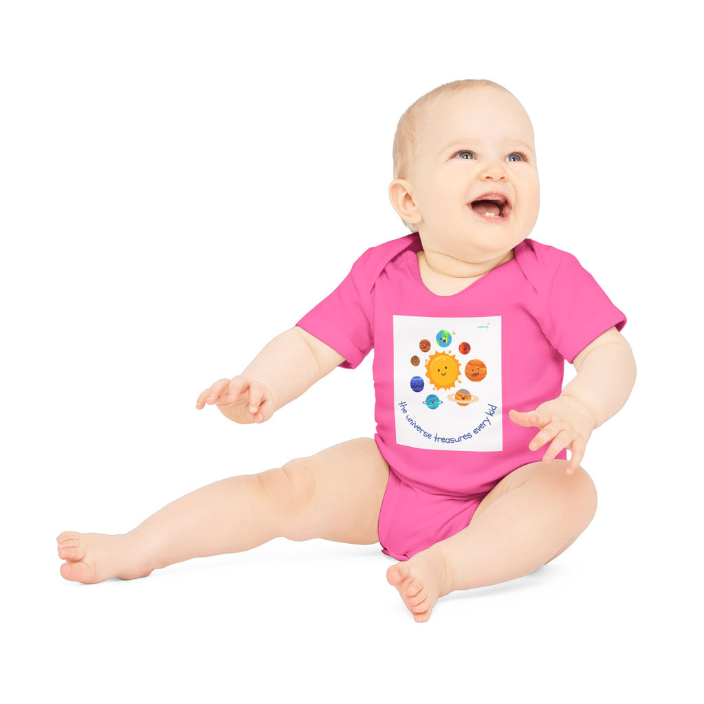 Baby Bodysuit — Cute Solar System & 'You Are the Kind of Good Stuff' Organic Short Sleeve