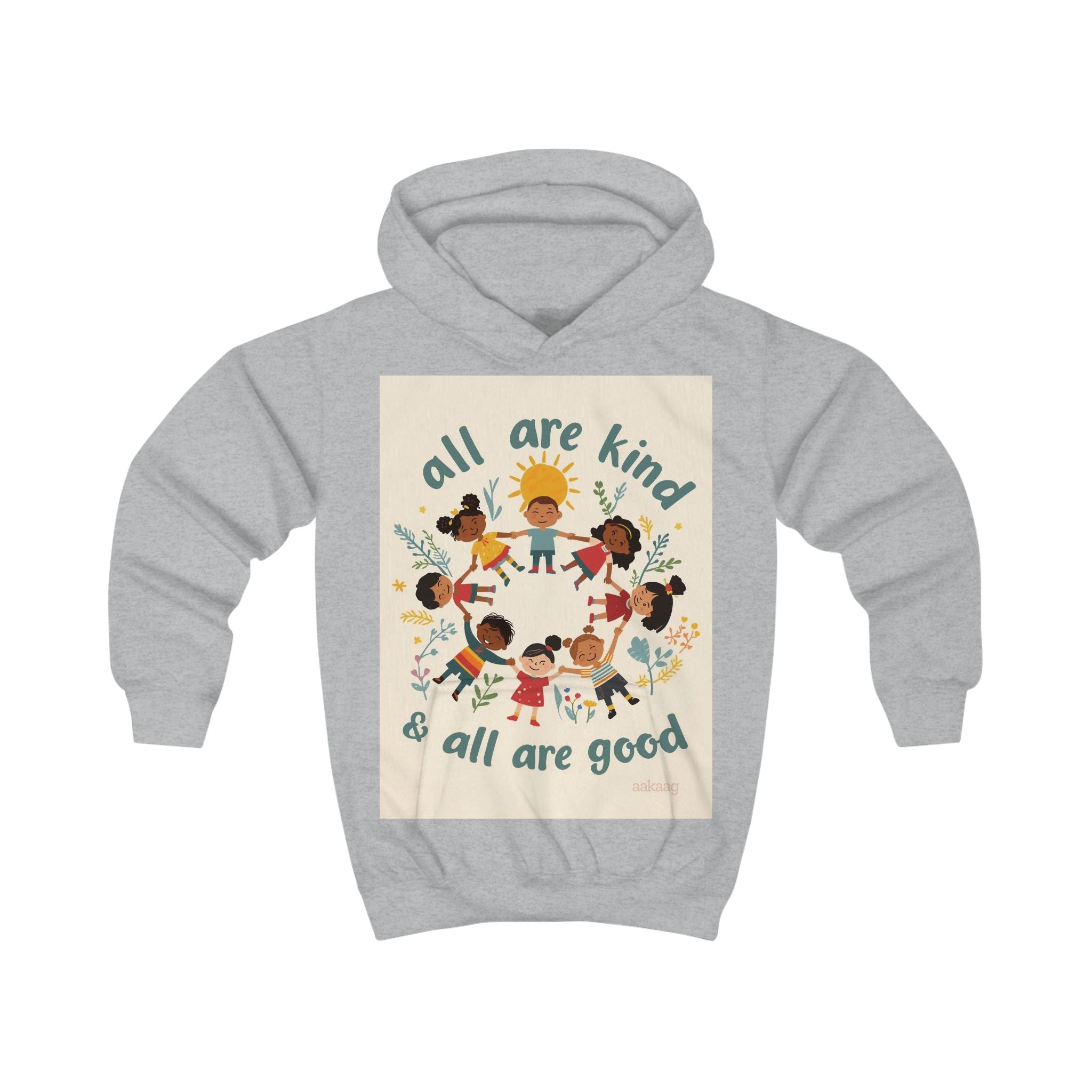Kids Hoodie — "All Are Kind & All Are Good" Diversity Children’s Pullover