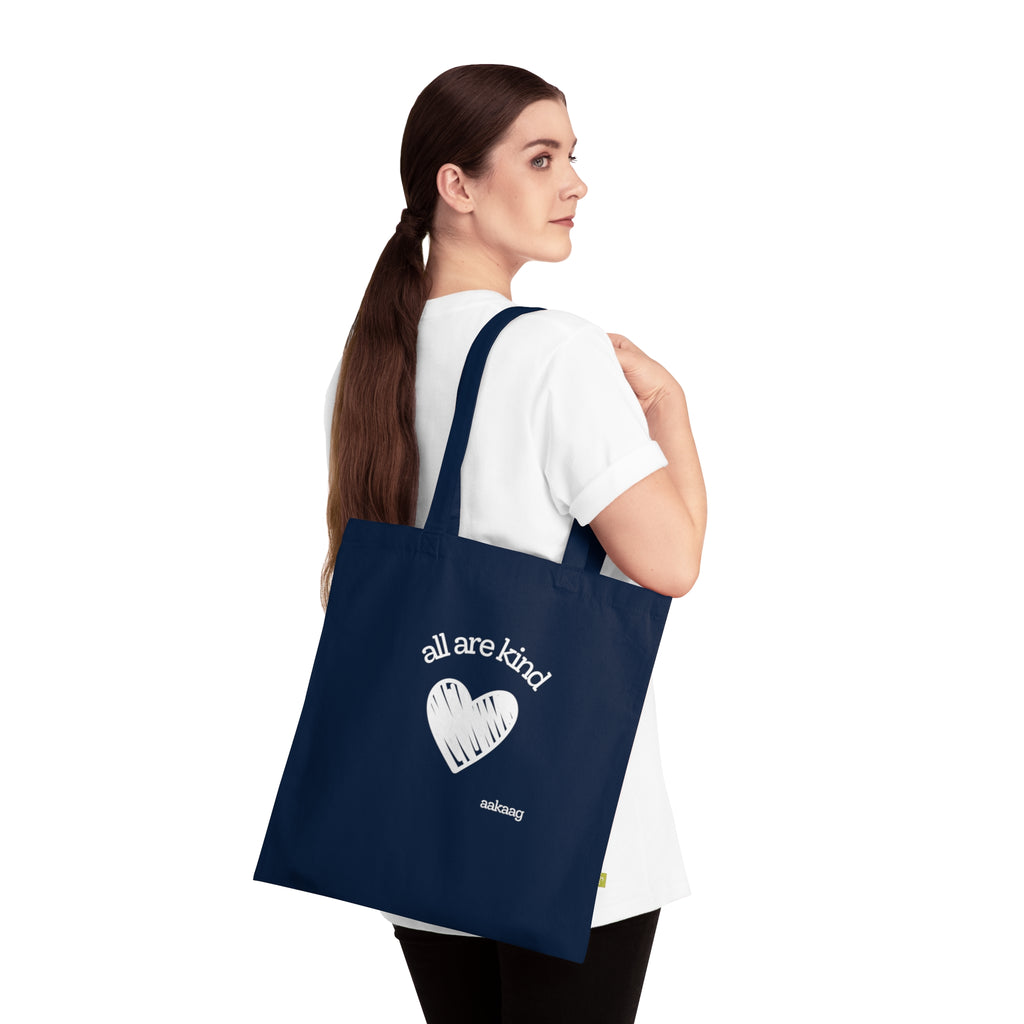 Organic Cotton Tote — "All Are Kind" Heart & Star Eco Tote